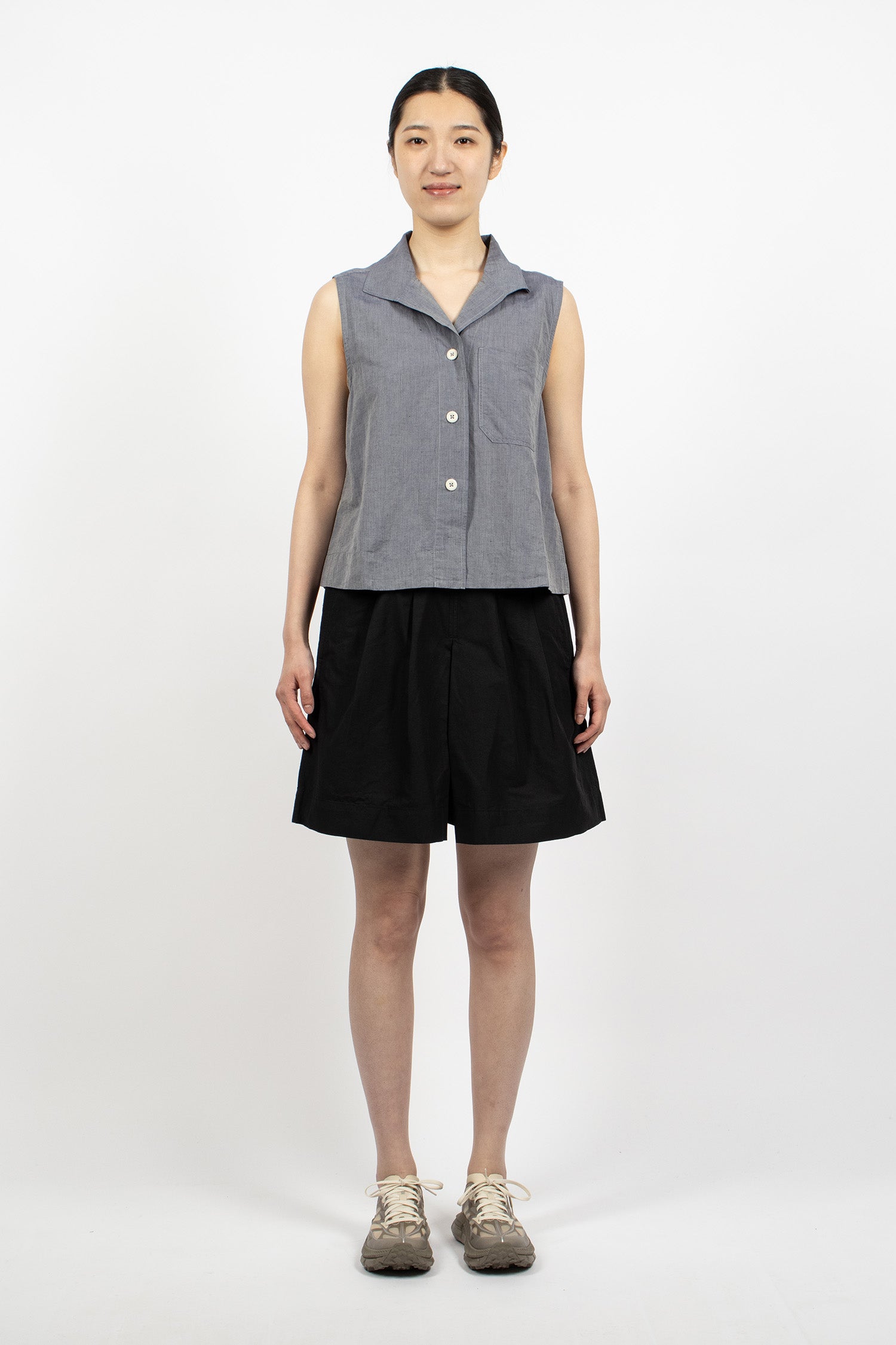 Sleeveless Sailor Shirt Storm Blue