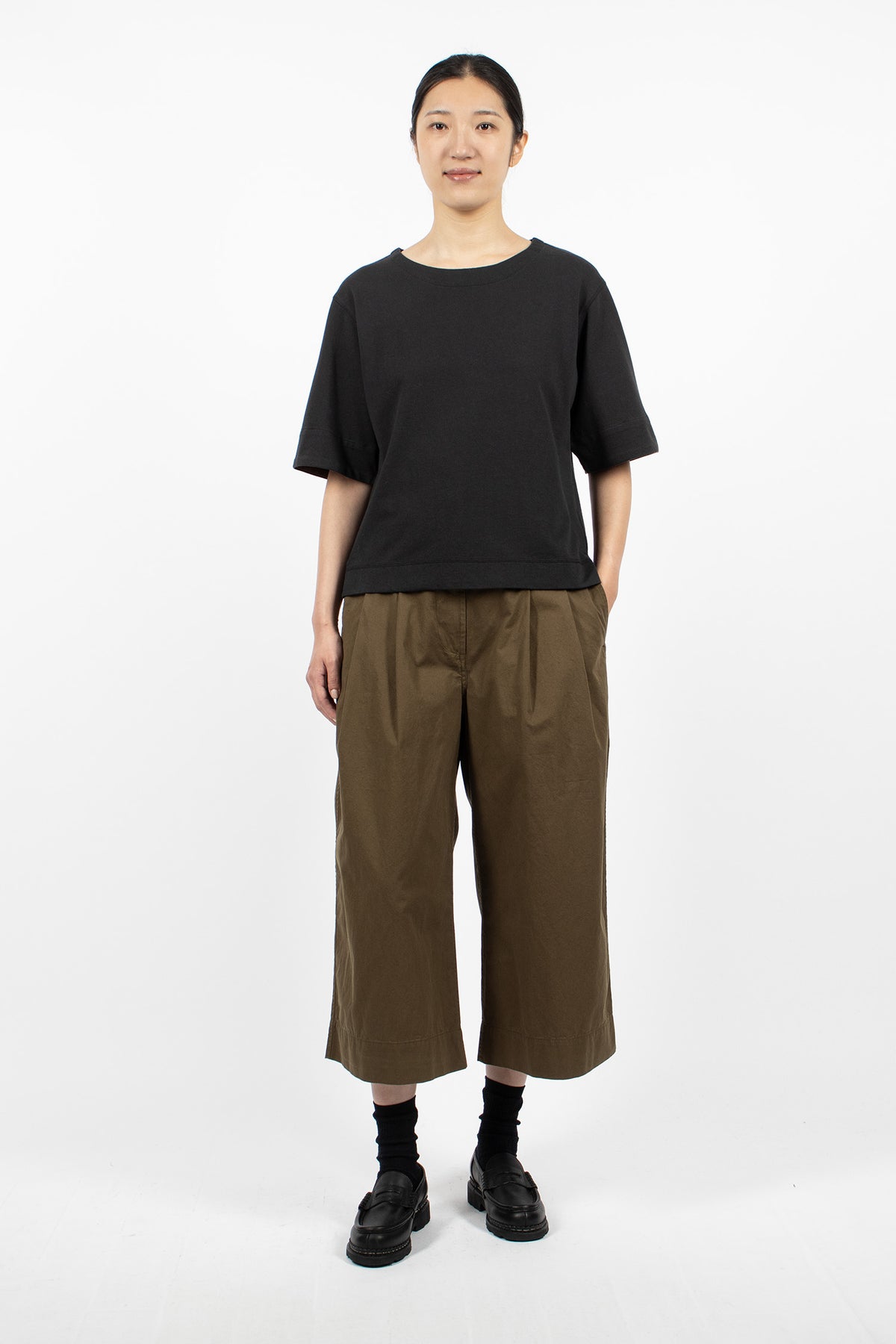 Cuffed T-Shirt Black/Rust