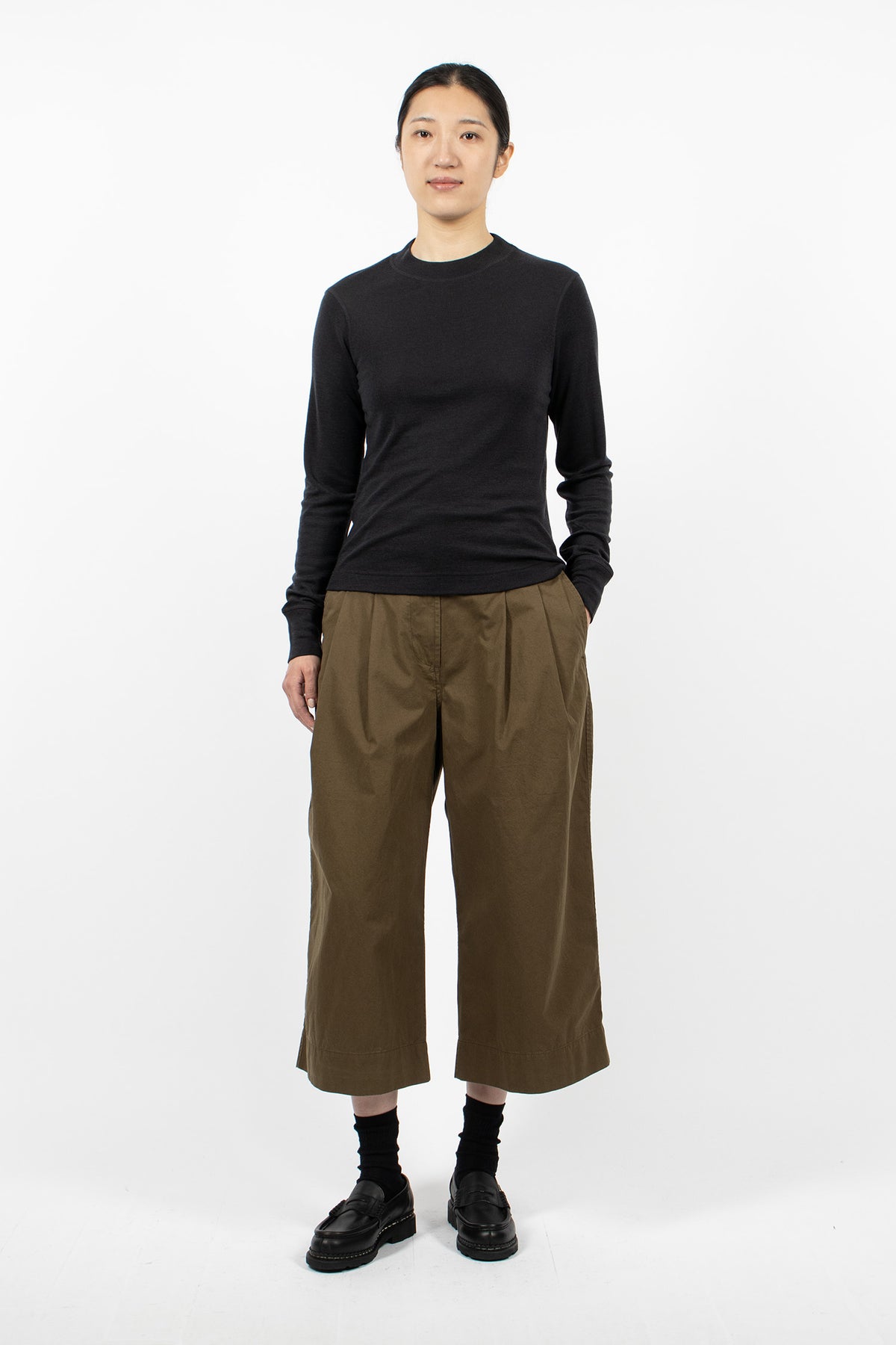 Thermal Wool T-Shirt Off Black