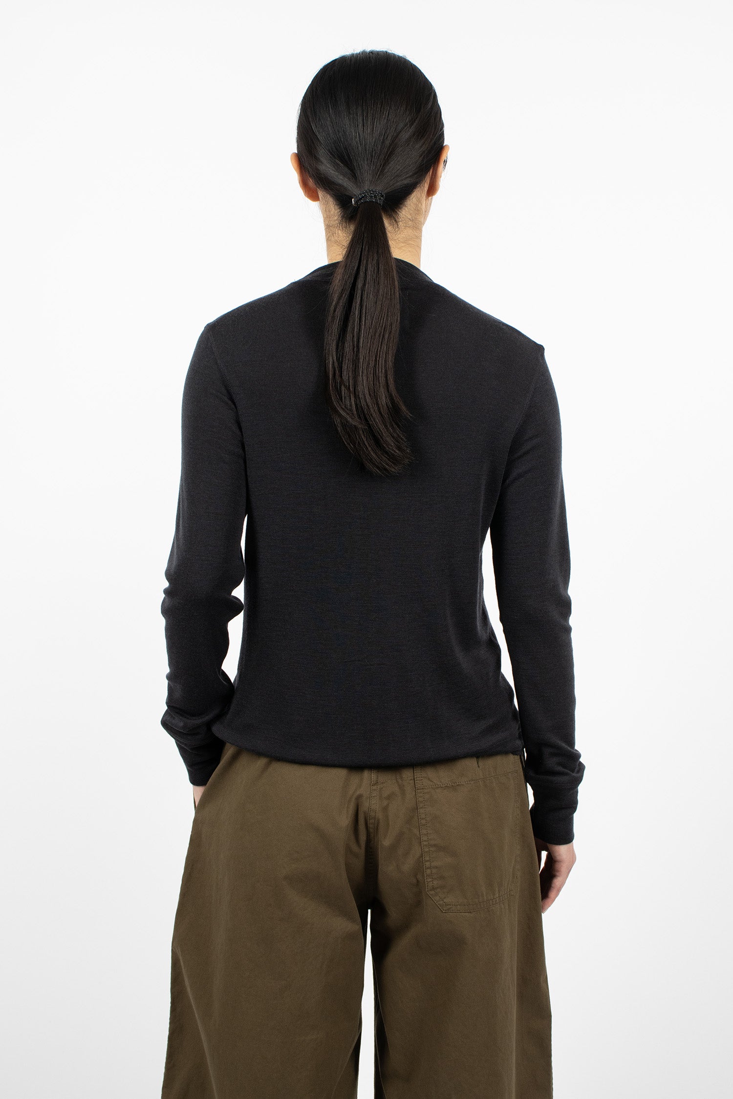 Thermal Wool T-Shirt Off Black