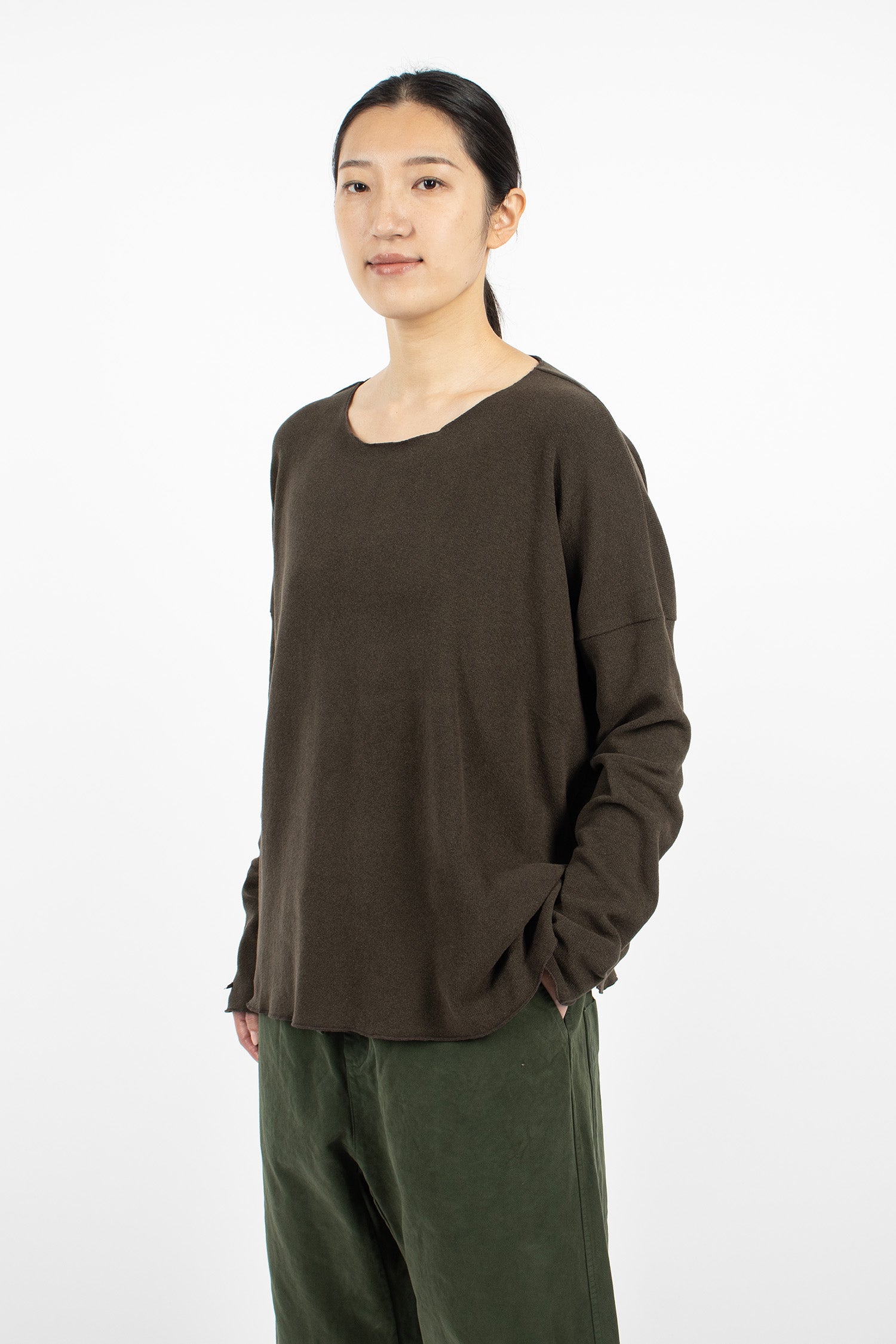 UP#40260 Upcycled Jumper Dark Khaki