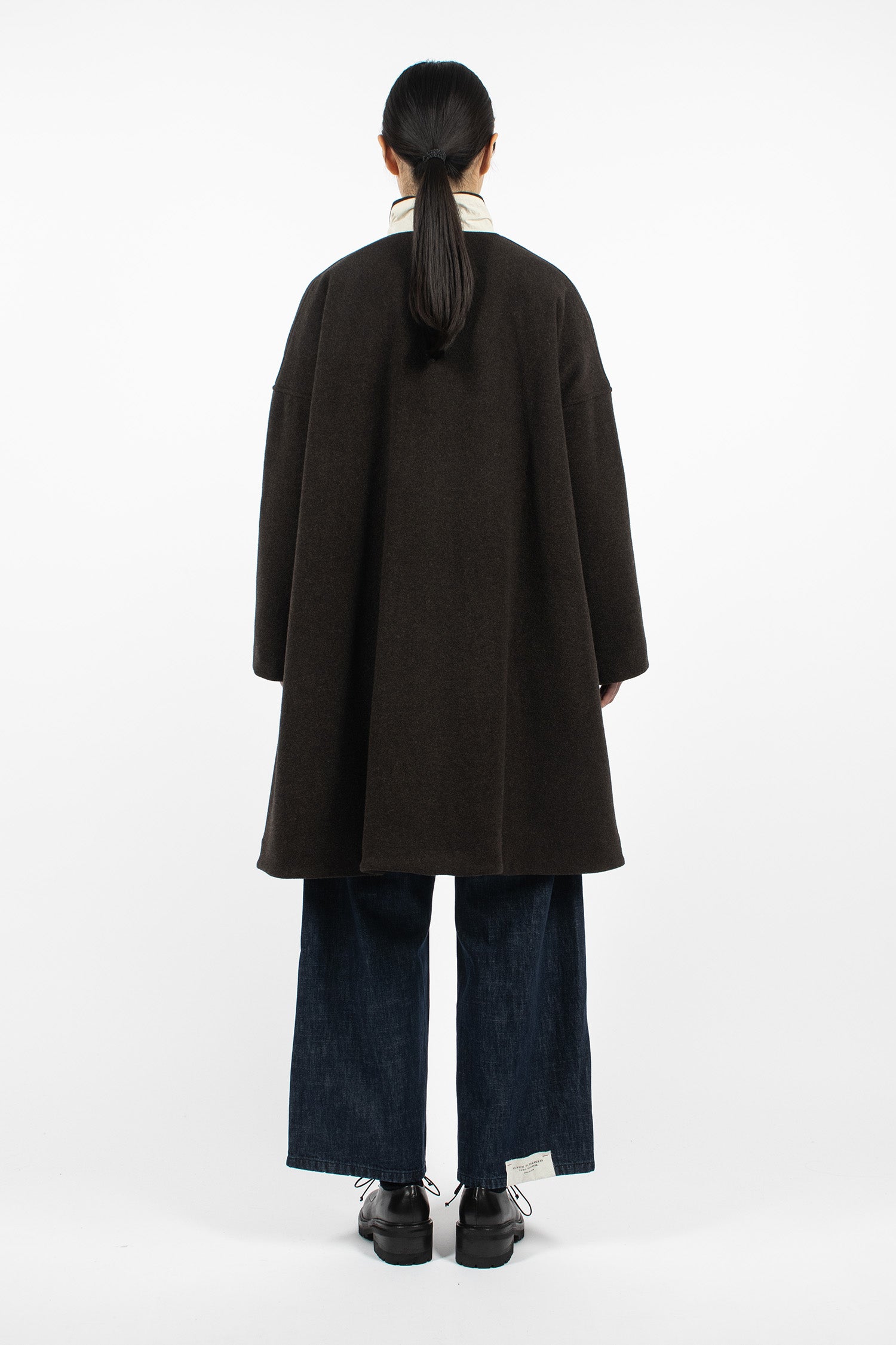 UP#U4567 Upcycled Easy Coat Brown Wool