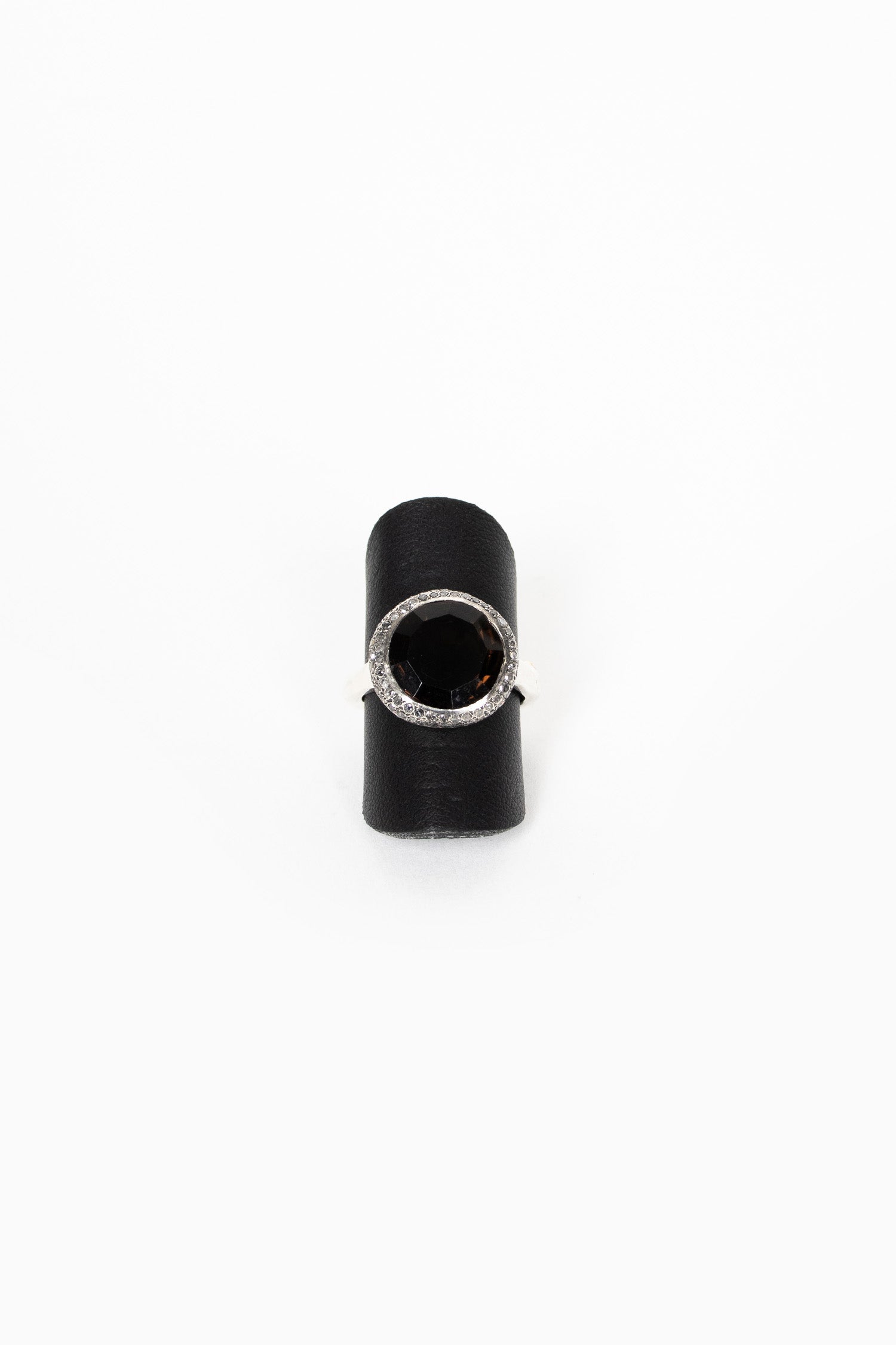 Julia 3 Ring Smoky Quartz/Icy Grey Diamond