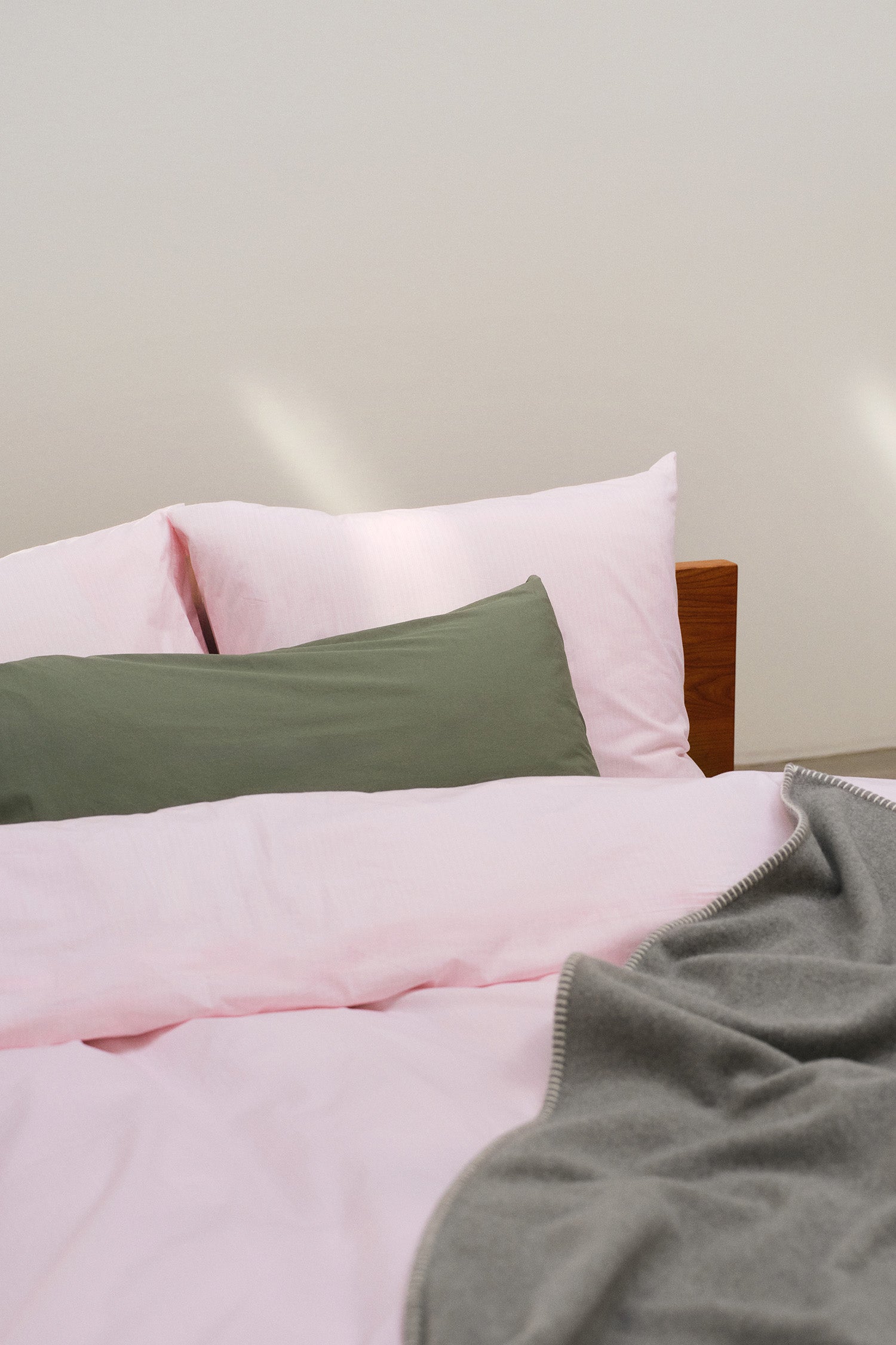 Percale Pillowcase Petal Pink Stripes