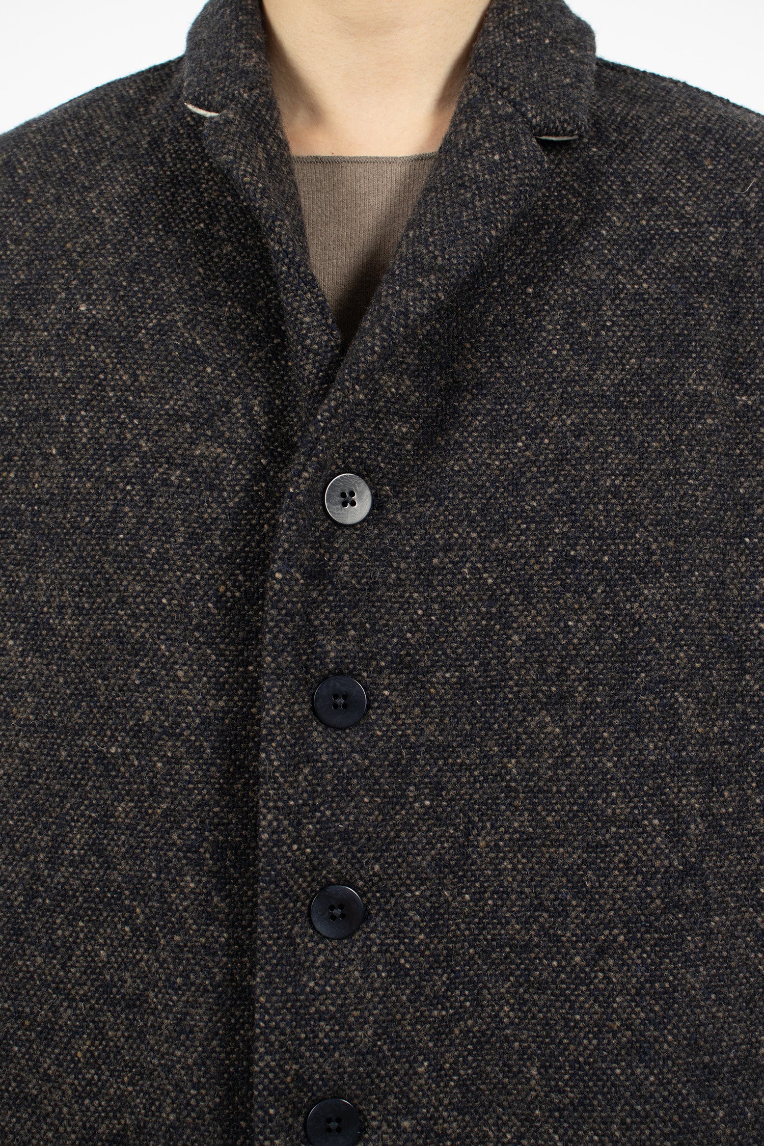 UP#U4248 Upcycled Unisex Blazer TW Navy-Brown