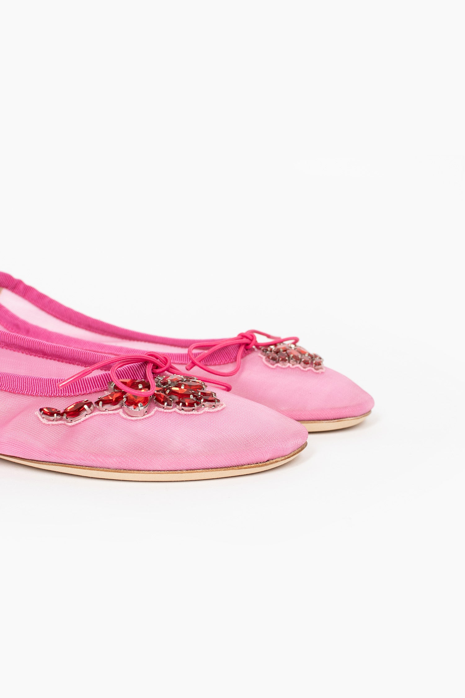 Mesh Embroidery Ballerina Pink