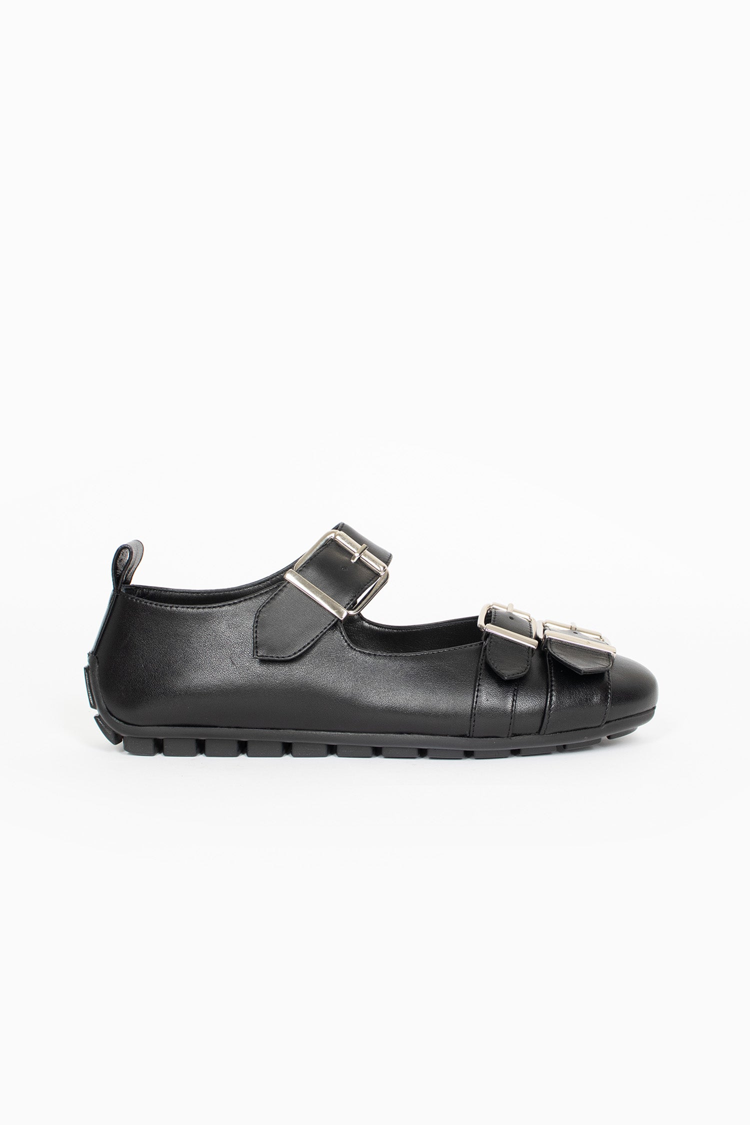 Buckle Ballerina Pump Black
