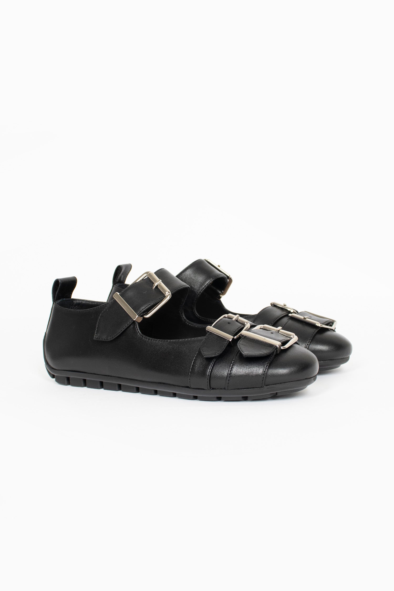 Buckle Ballerina Pump Black