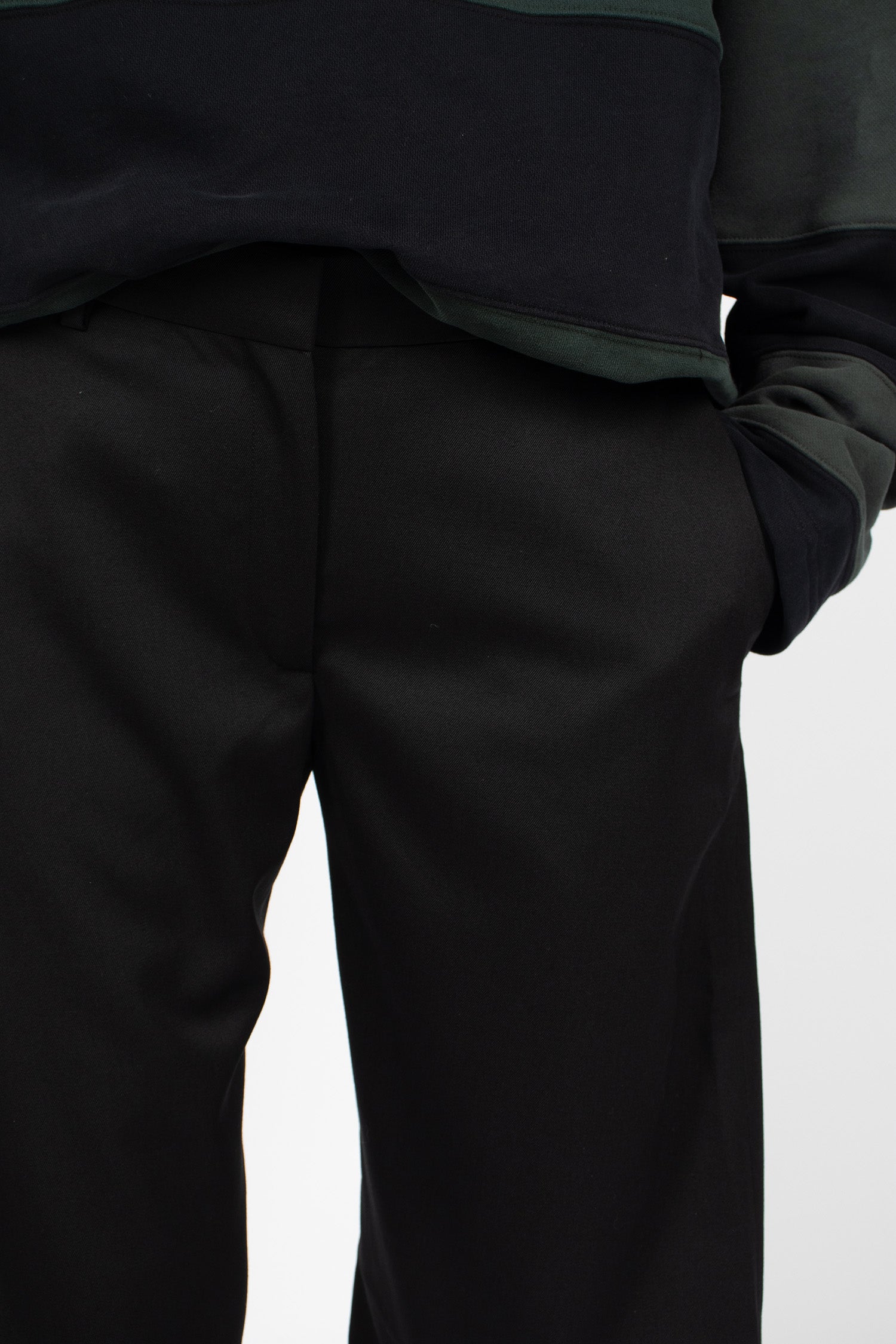 Tailored Wool Trousers Black