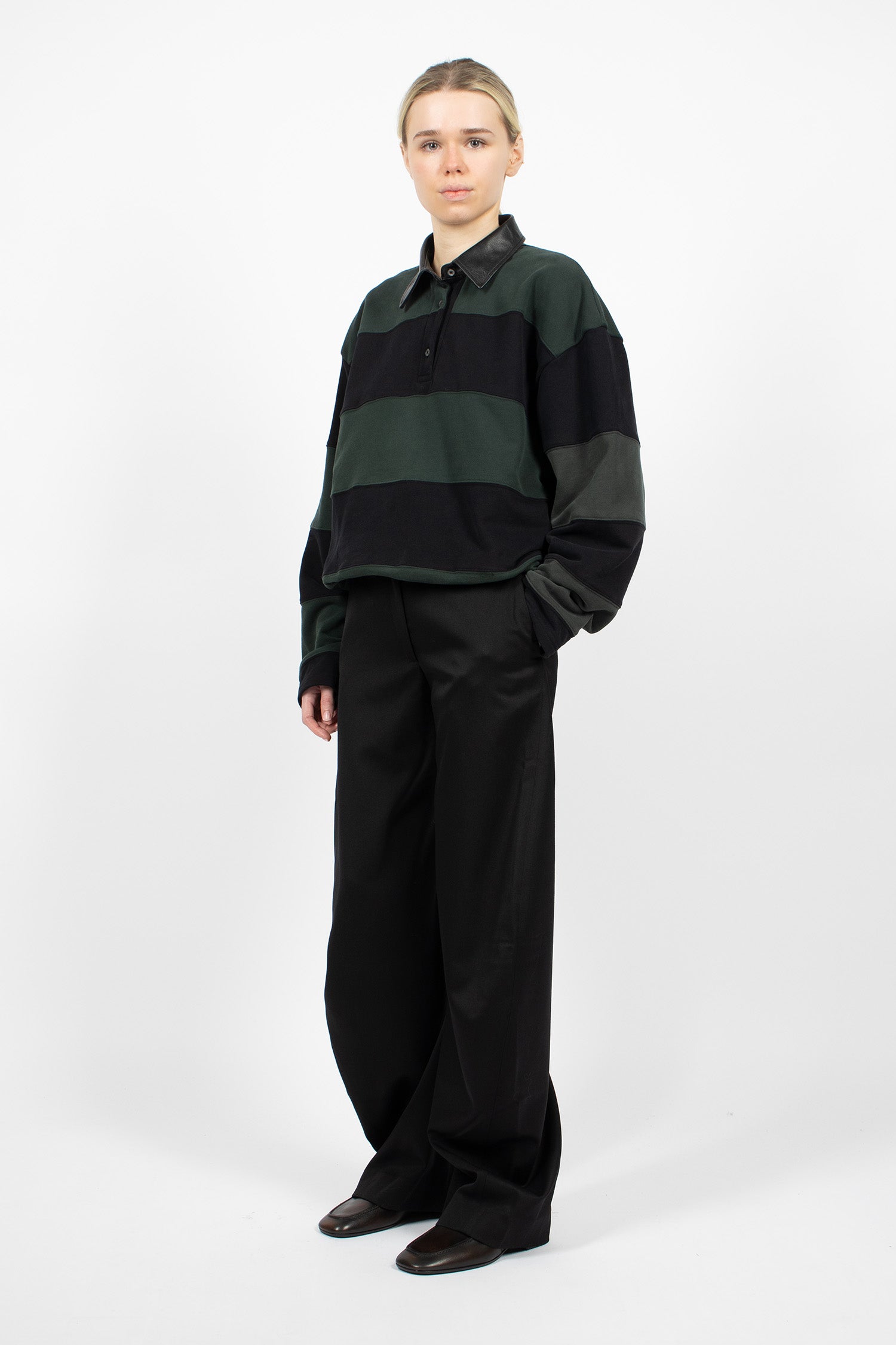 Tailored Wool Trousers Black