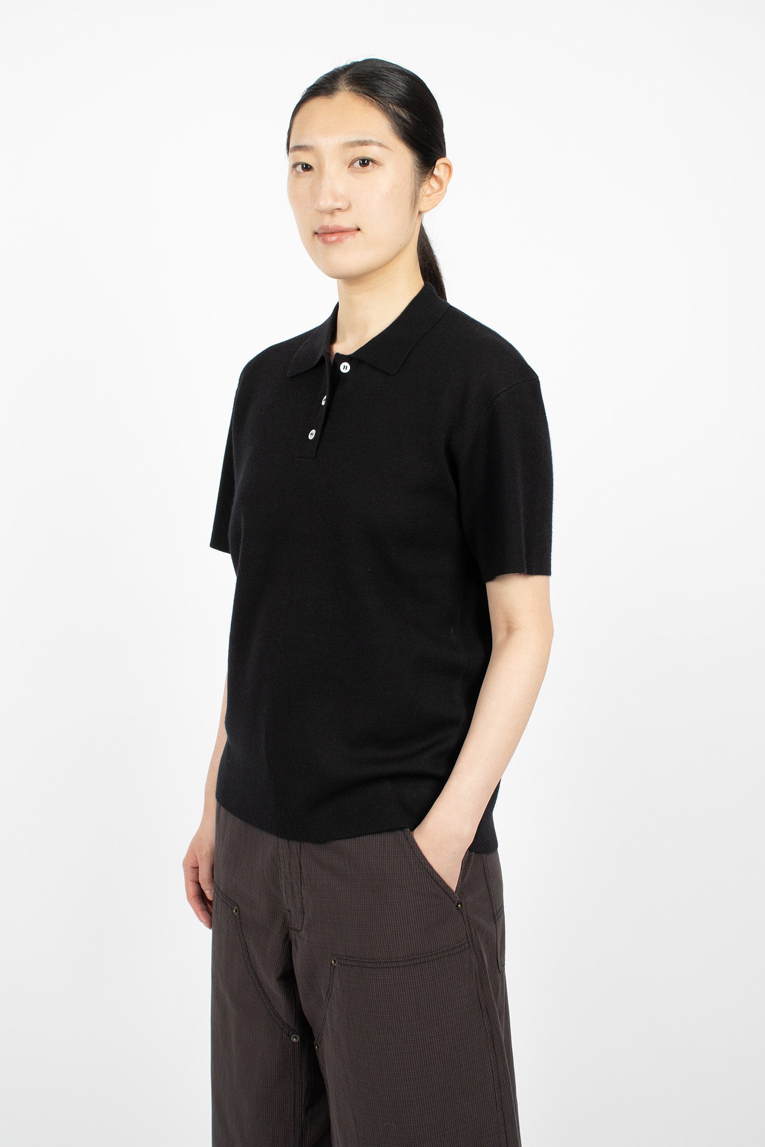 Doubleknit Polo Black