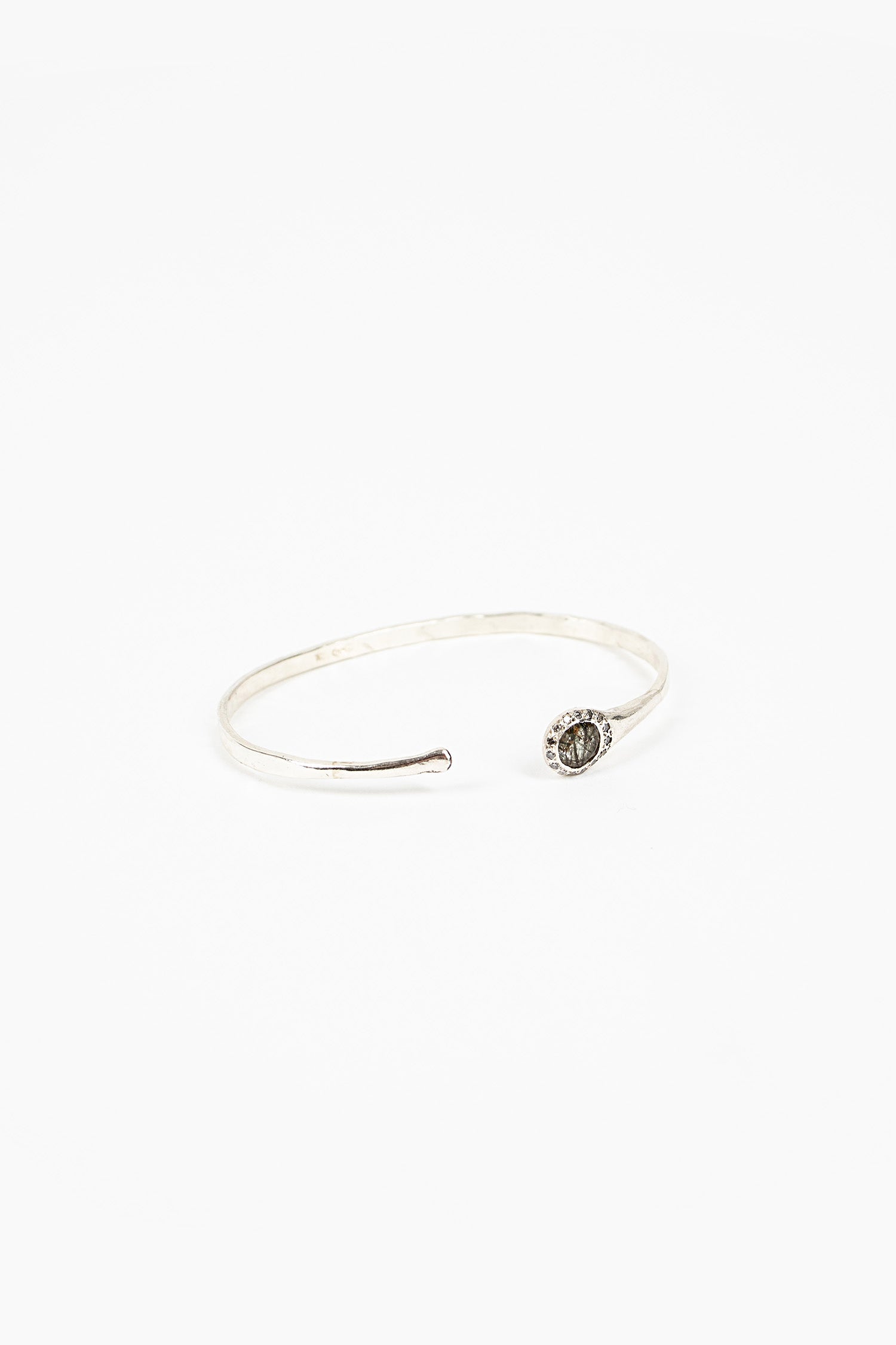 Tove Silver Bracelet Green Rutilated Quartz