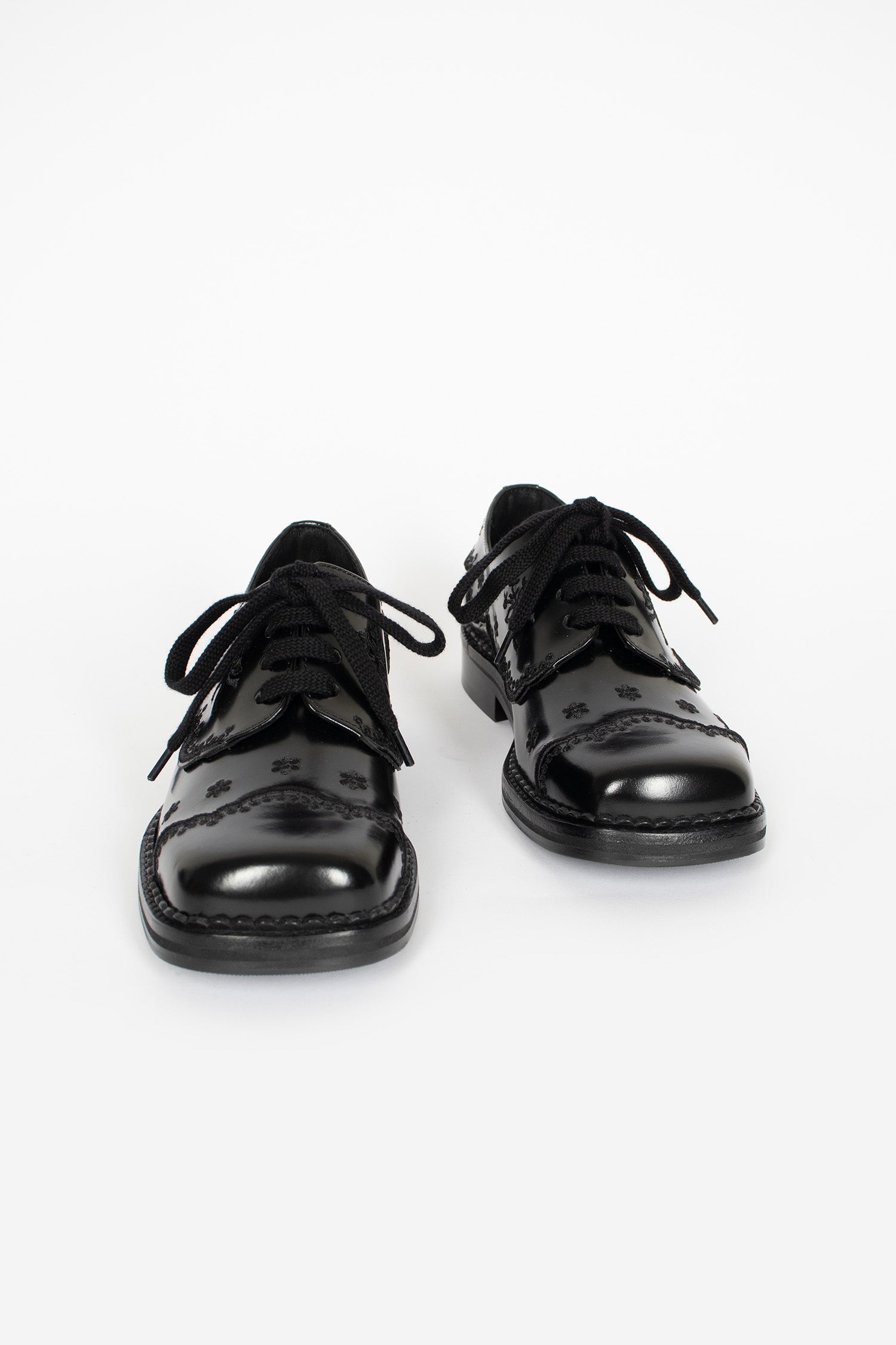 Floral Lace Brogue Black/Black