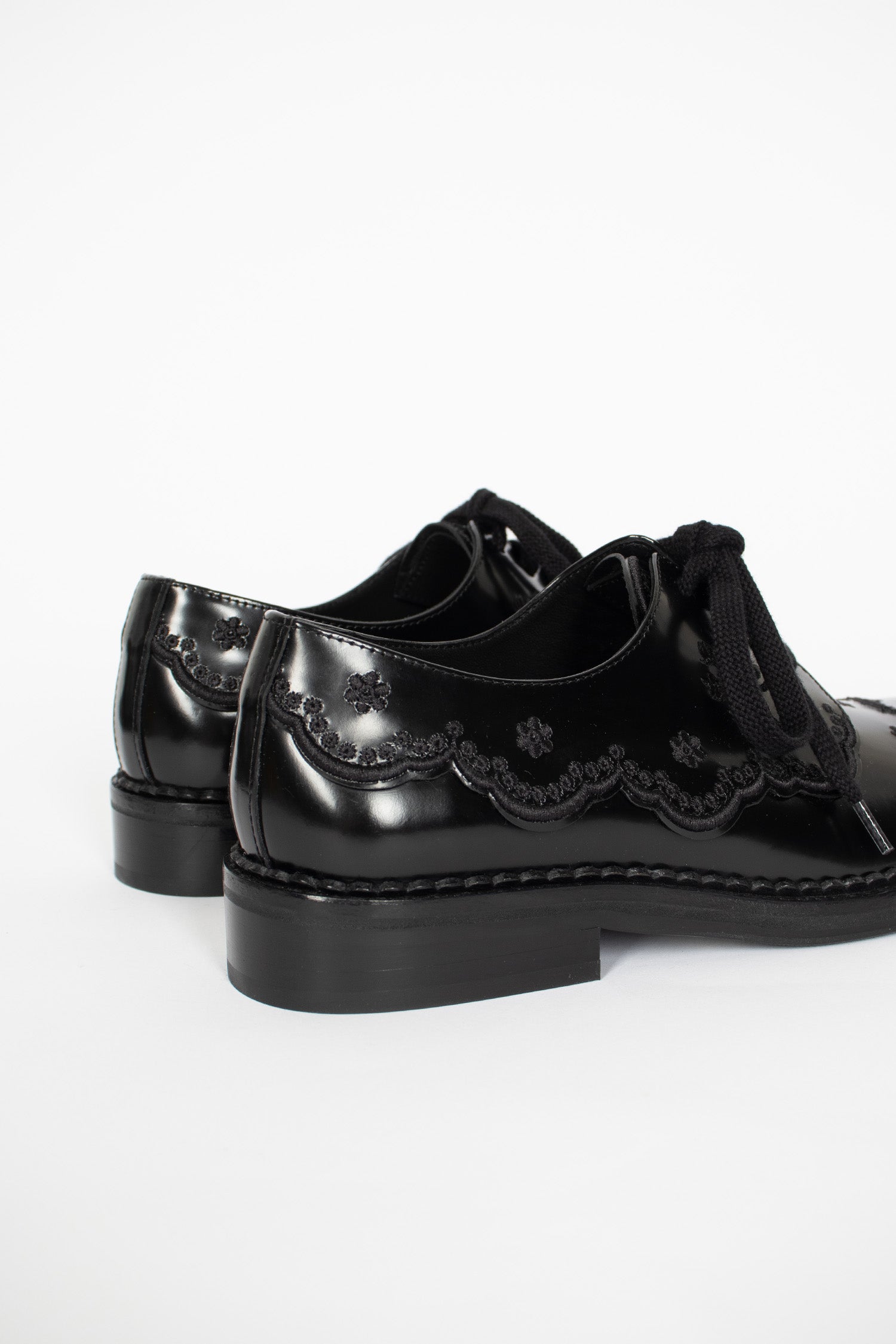 Floral Lace Brogue Black/Black