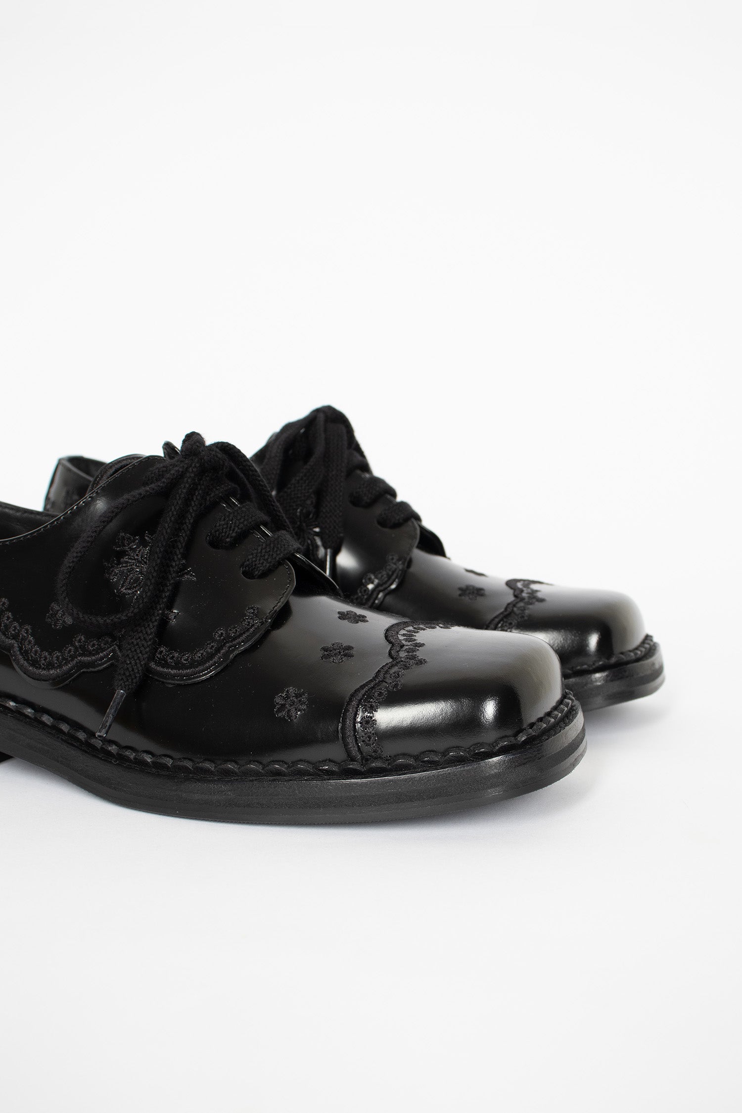 Floral Lace Brogue Black/Black