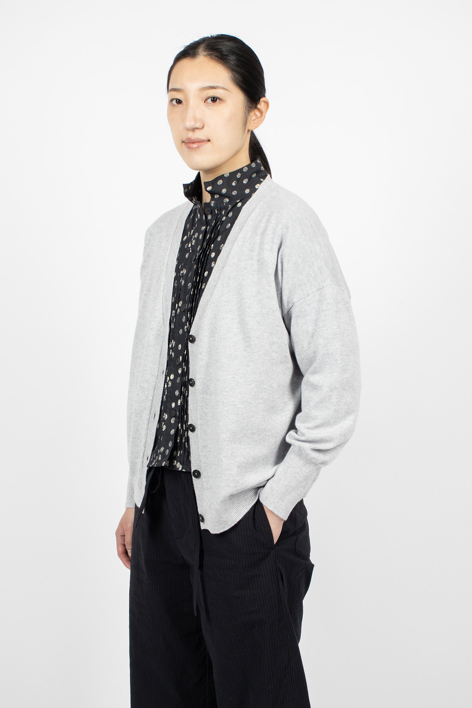 Cory Cashmere Cardigan Fog