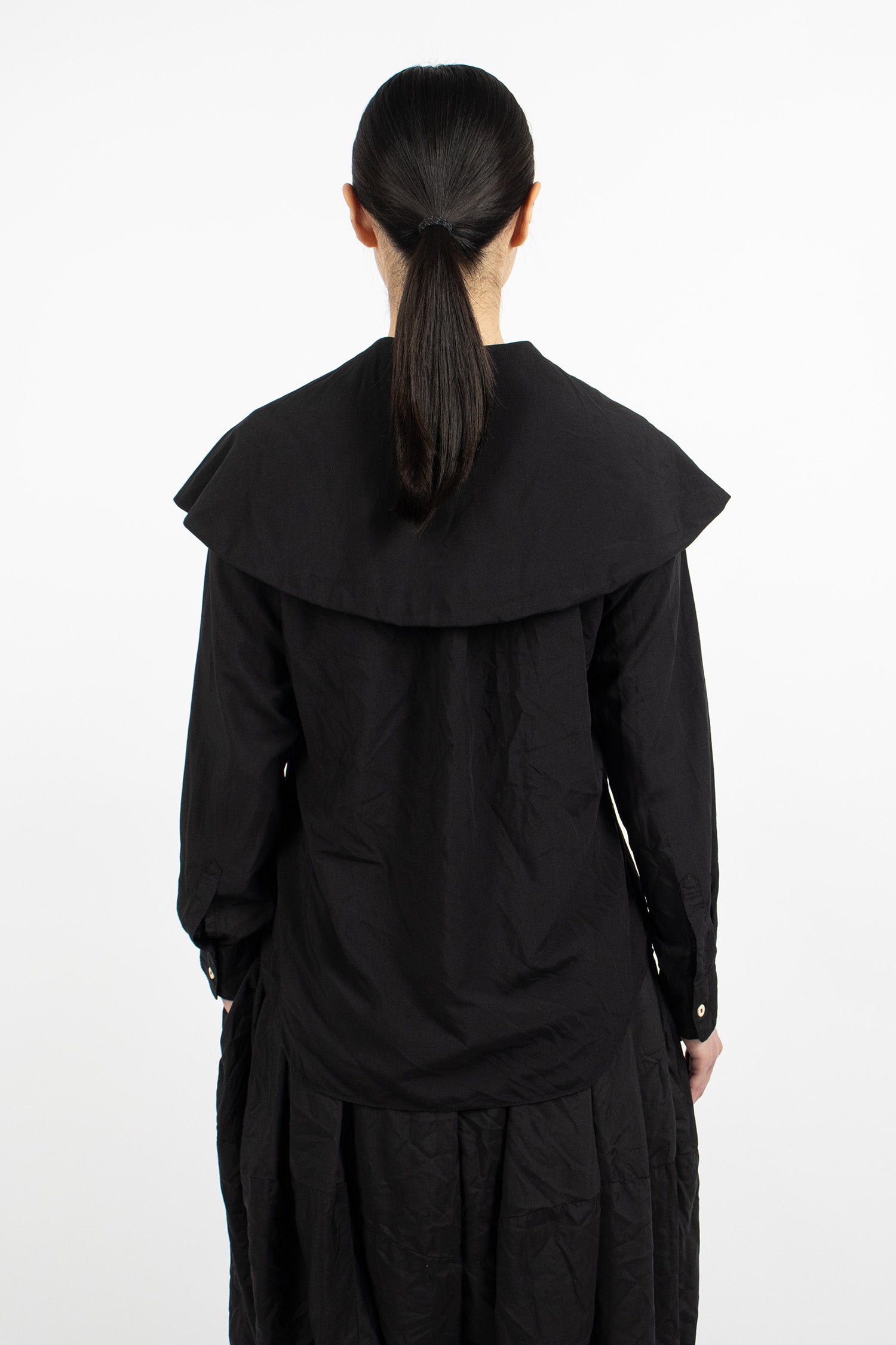 Peter Pan Collar Shirt Black