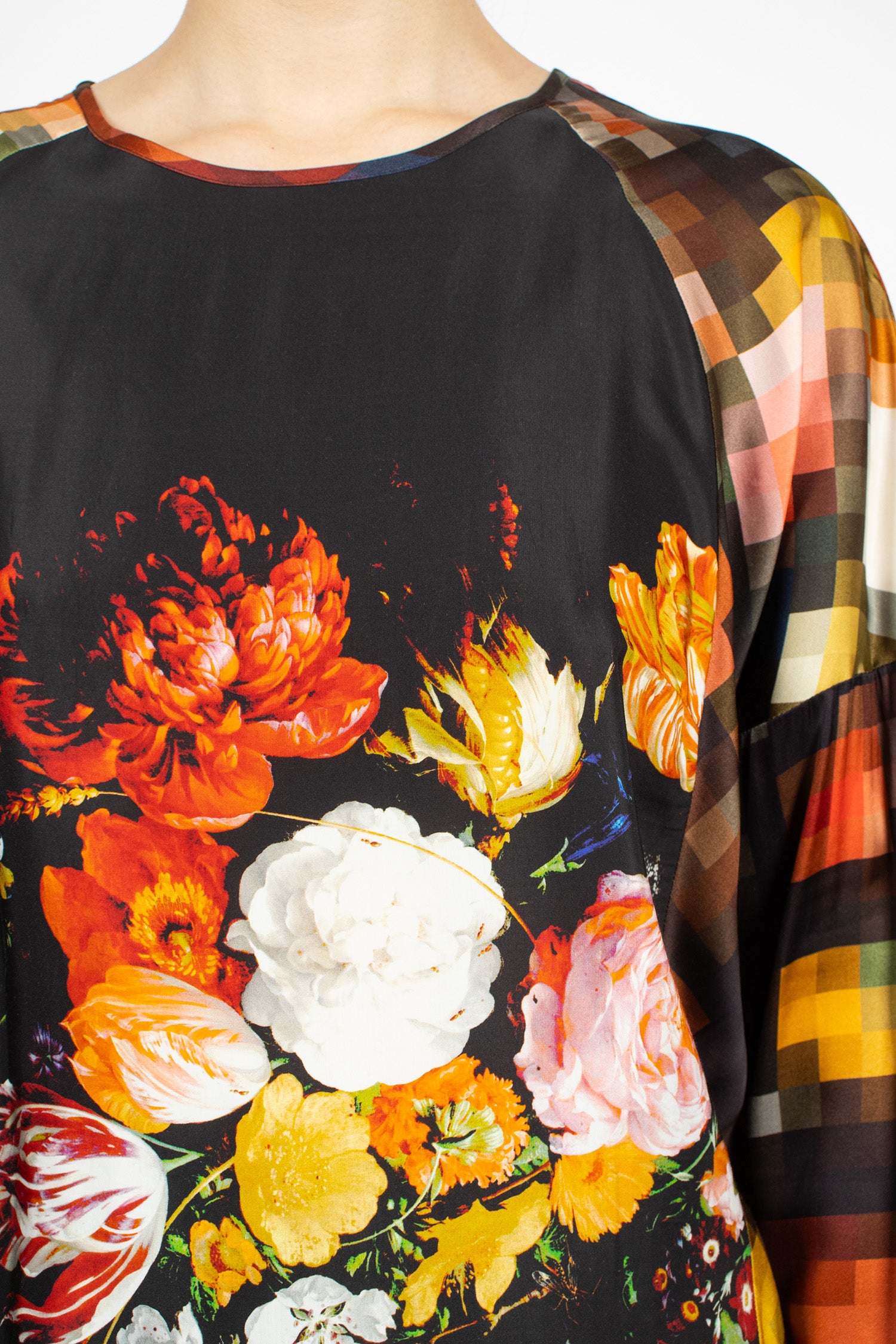 Floral Asymmetrical Top Dessin A