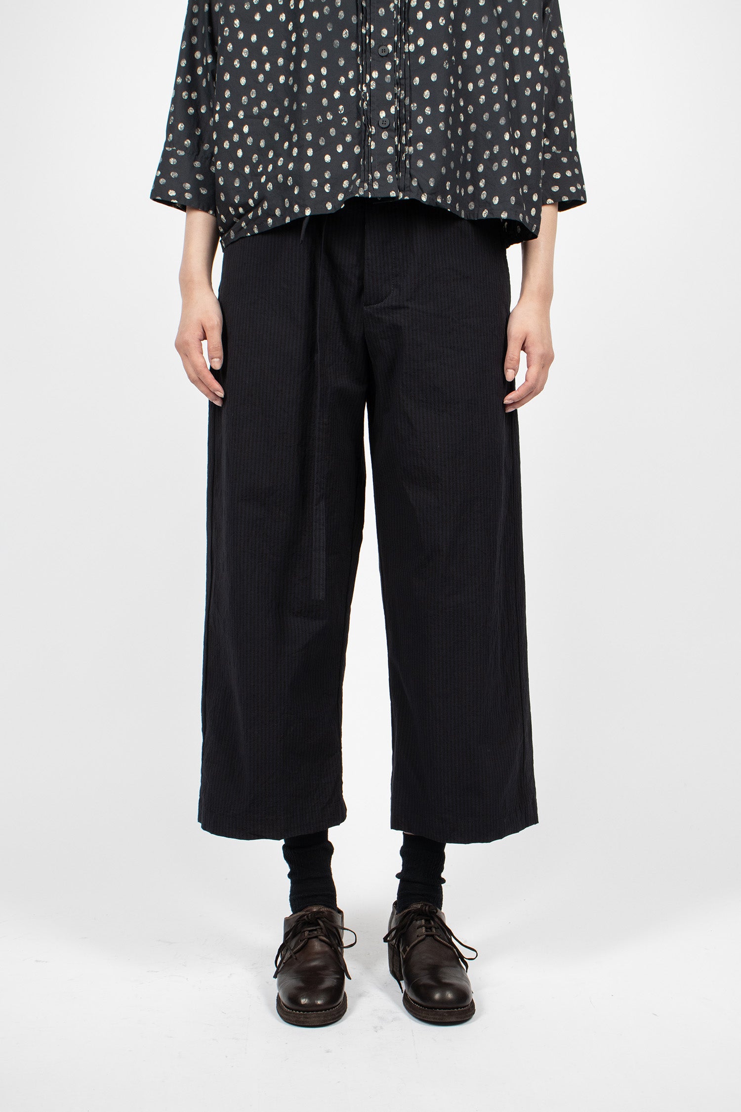 Cloe Pants Black Navy Stripe