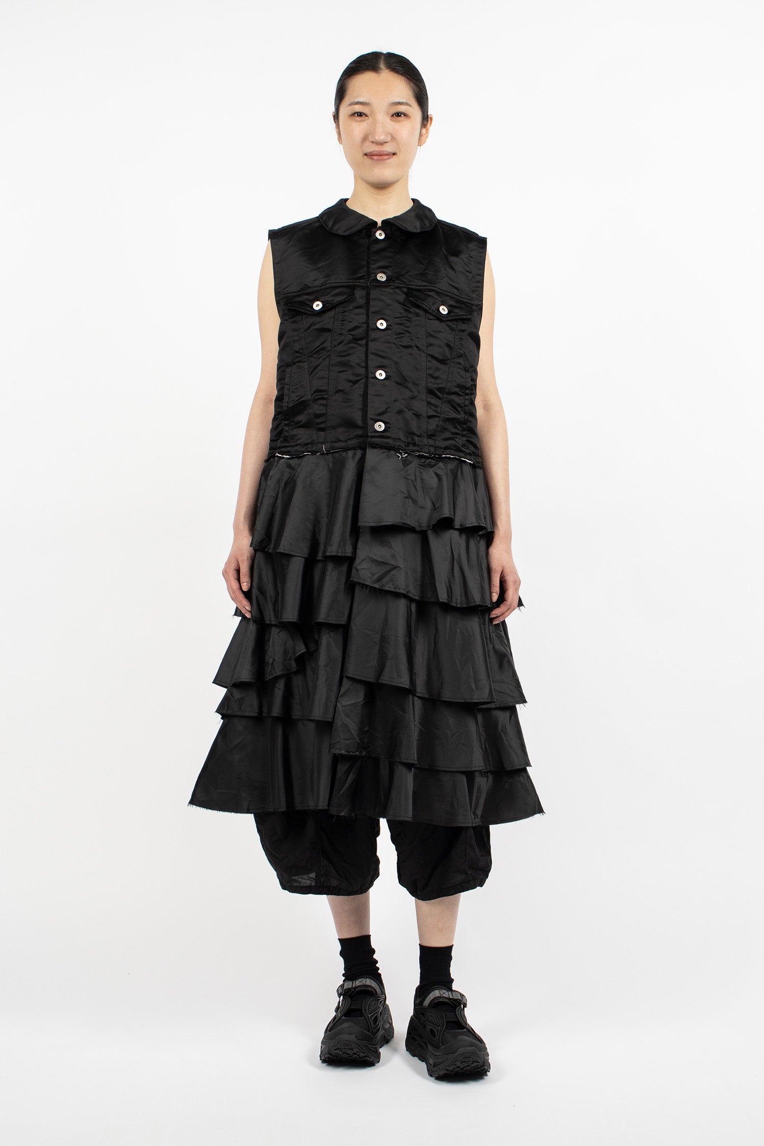 J-Skirt Sleeveless Dress Black