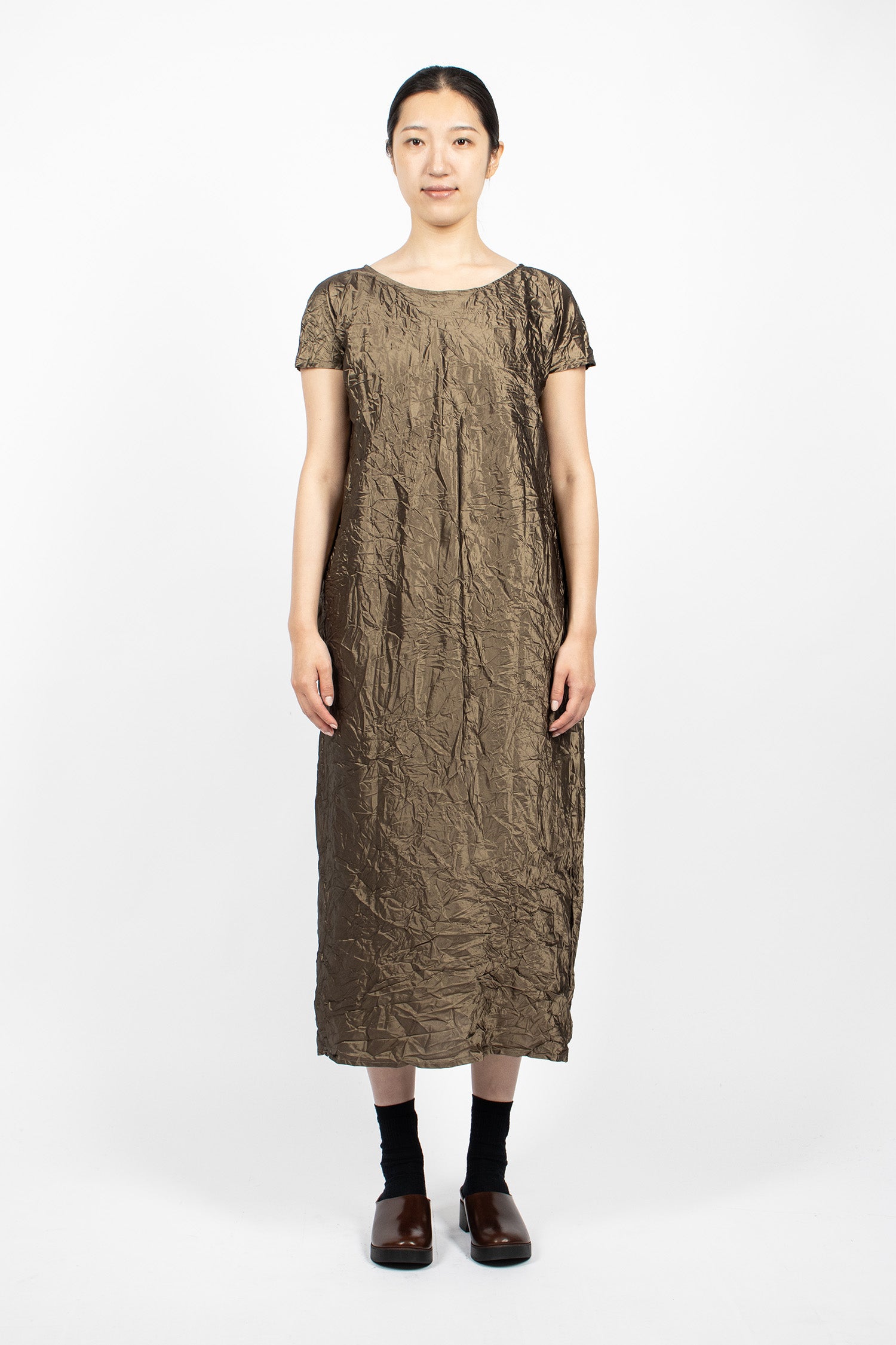 Ura Taffeta Dress Bronze