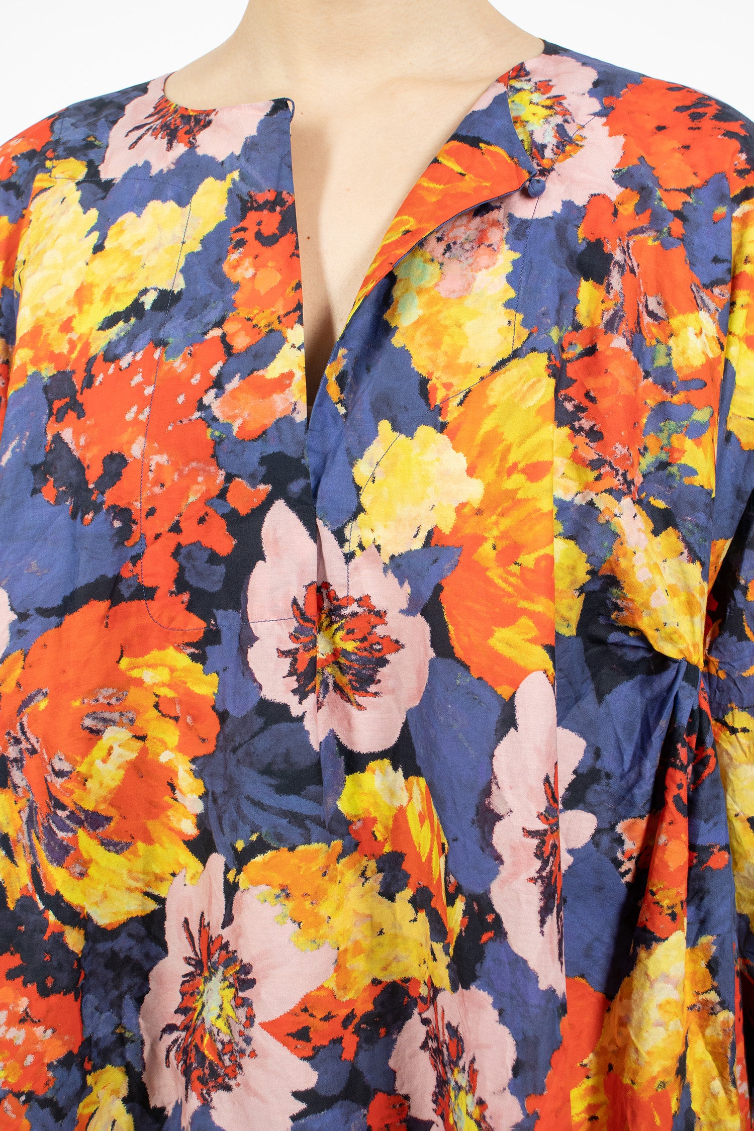 Newpride Shirt Navy Blue/Large Flowers Mix