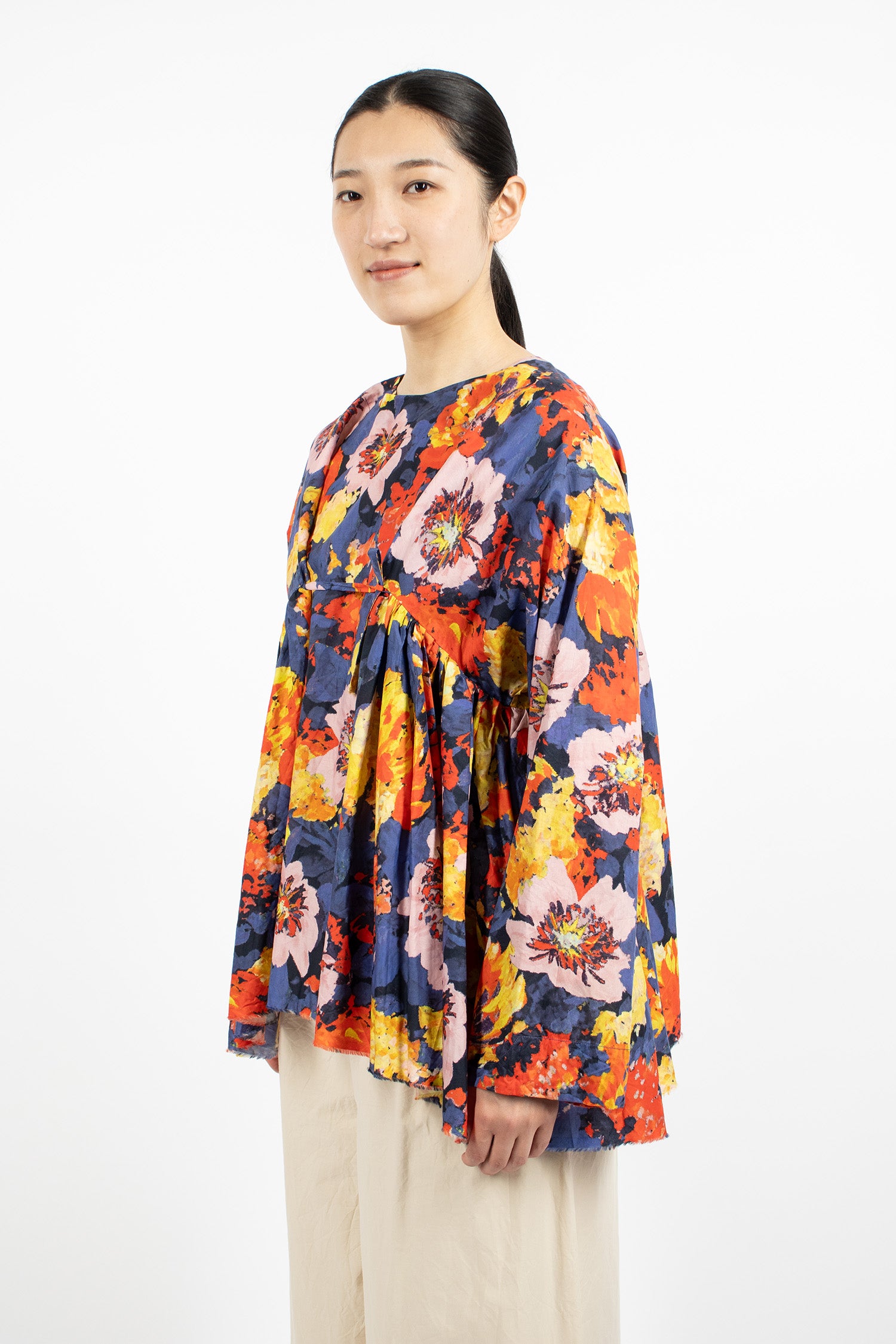 Newpride Shirt Navy Blue/Large Flowers Mix