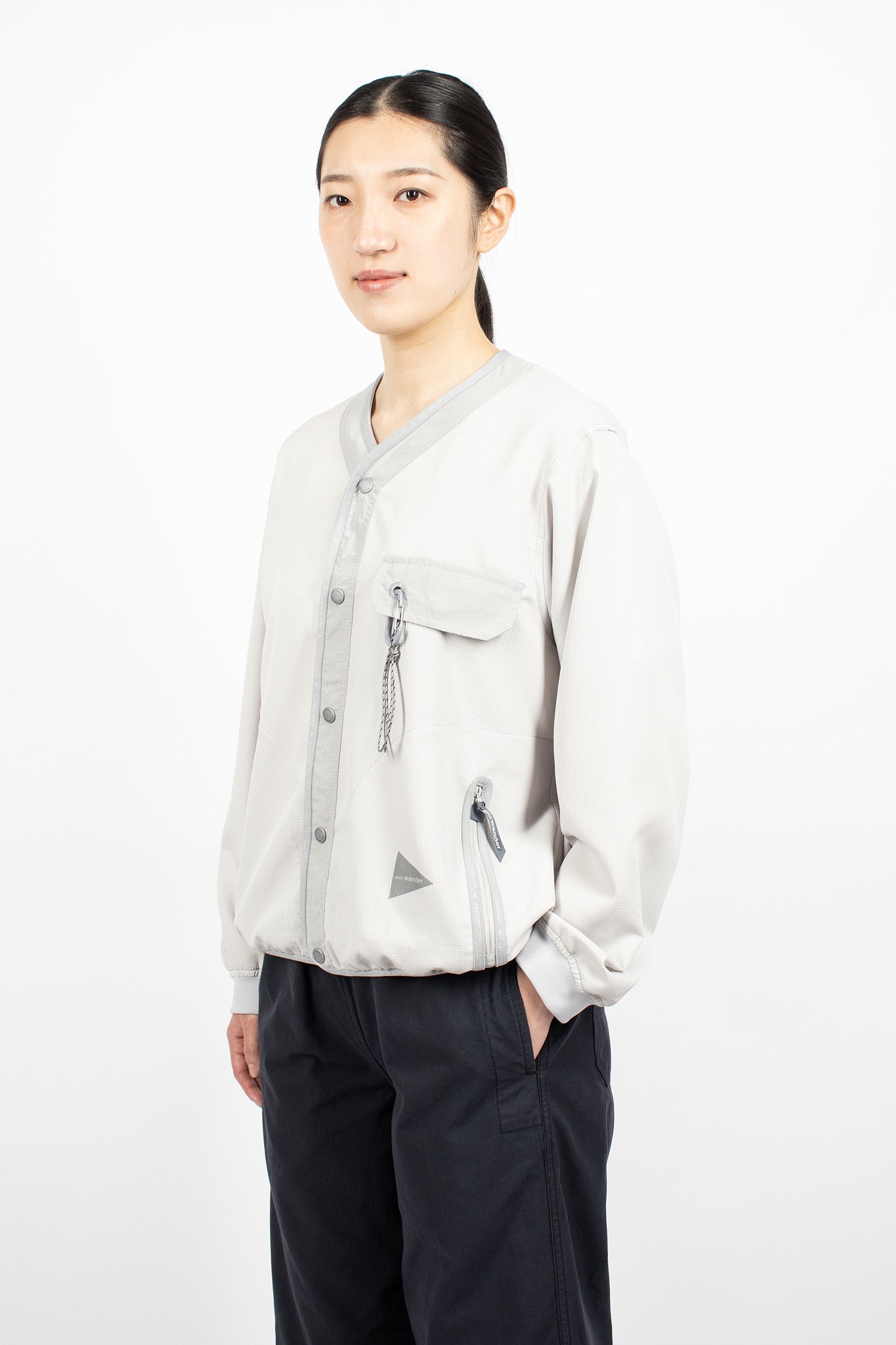 Vent Cardigan Light Grey