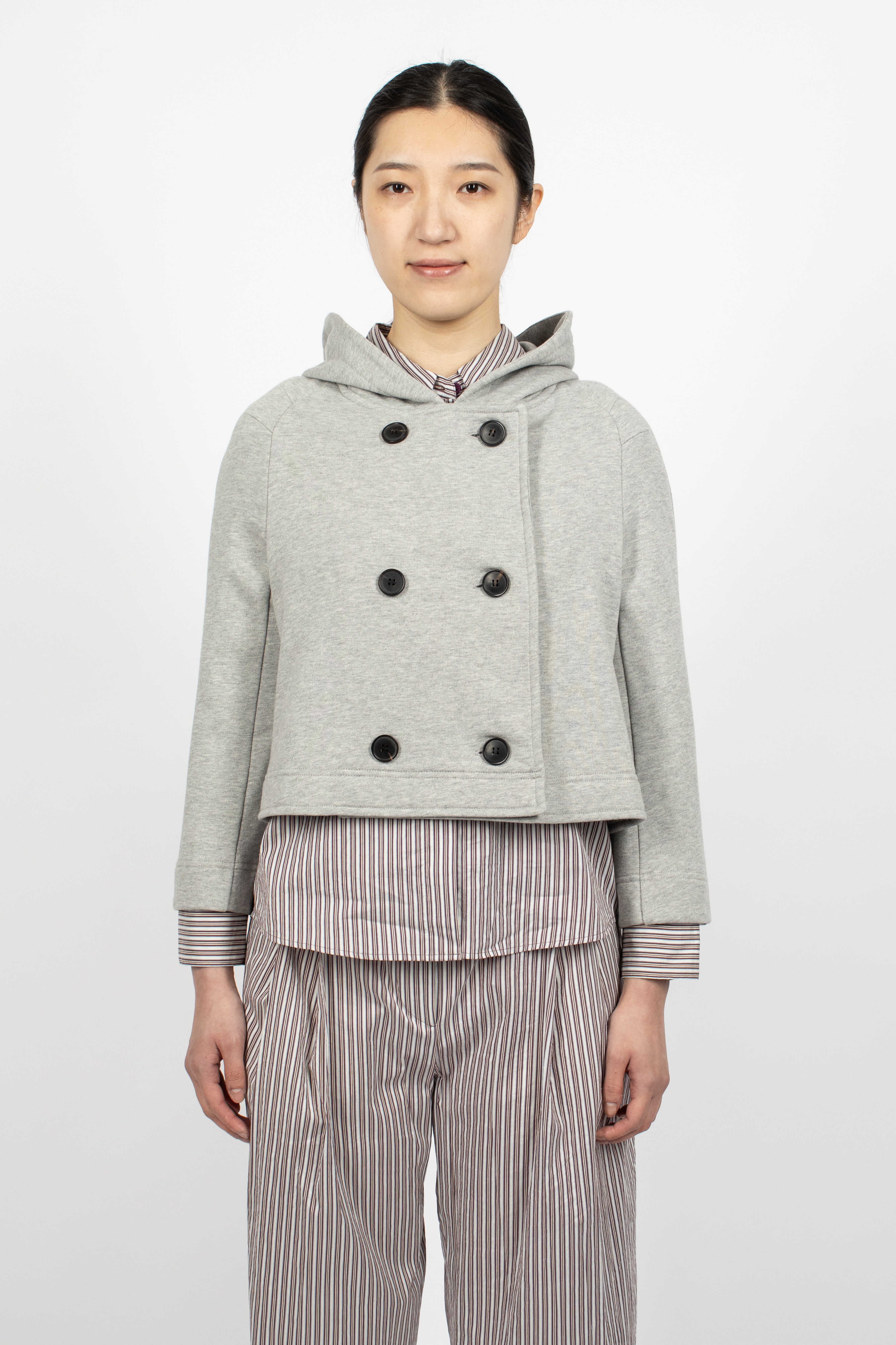 Jersey Hooded Jacket Grey Melange