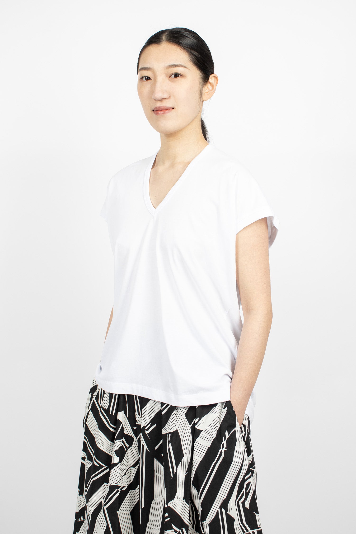 V-Neck Tee White