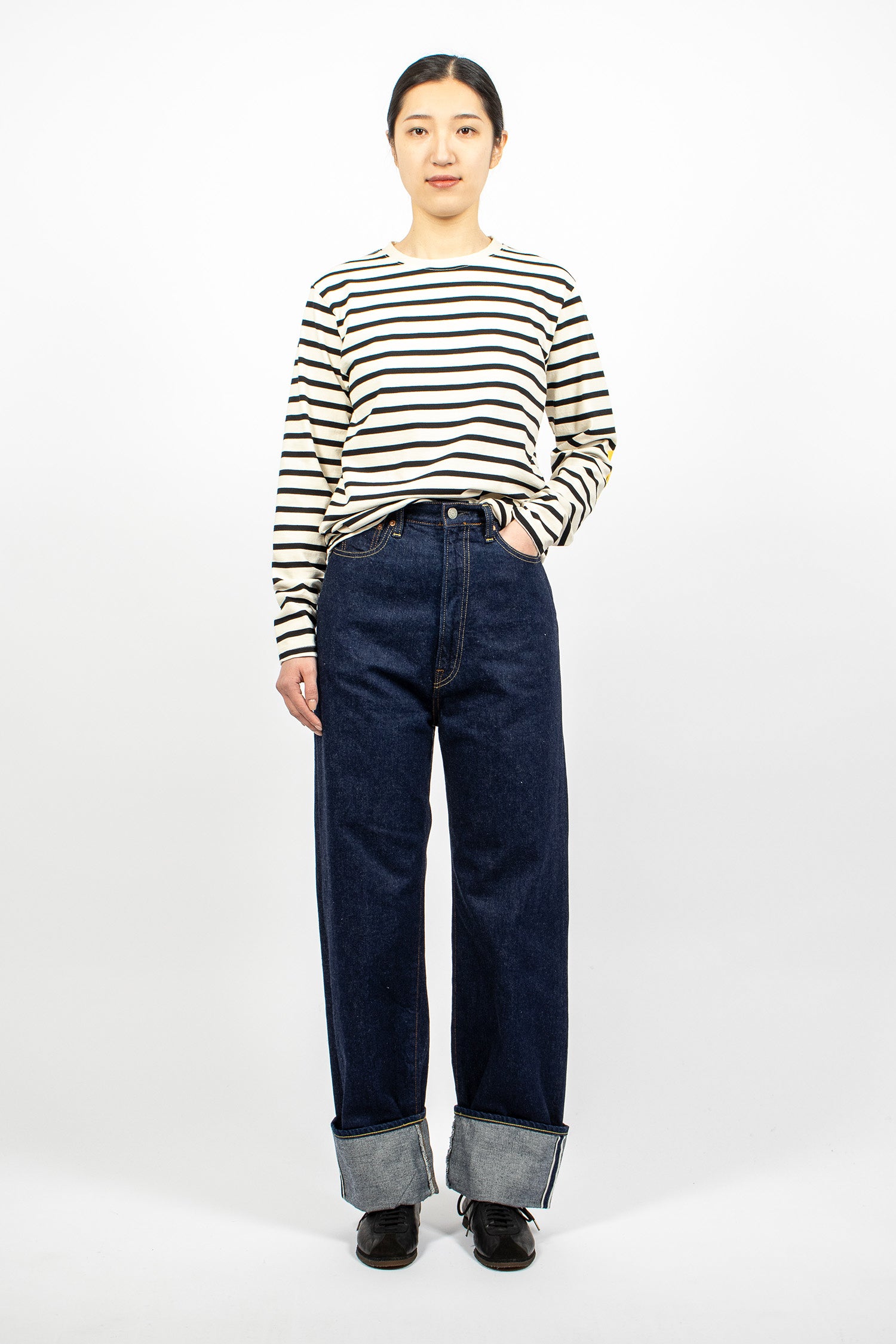 12oz High Waist Jeans One Wash
