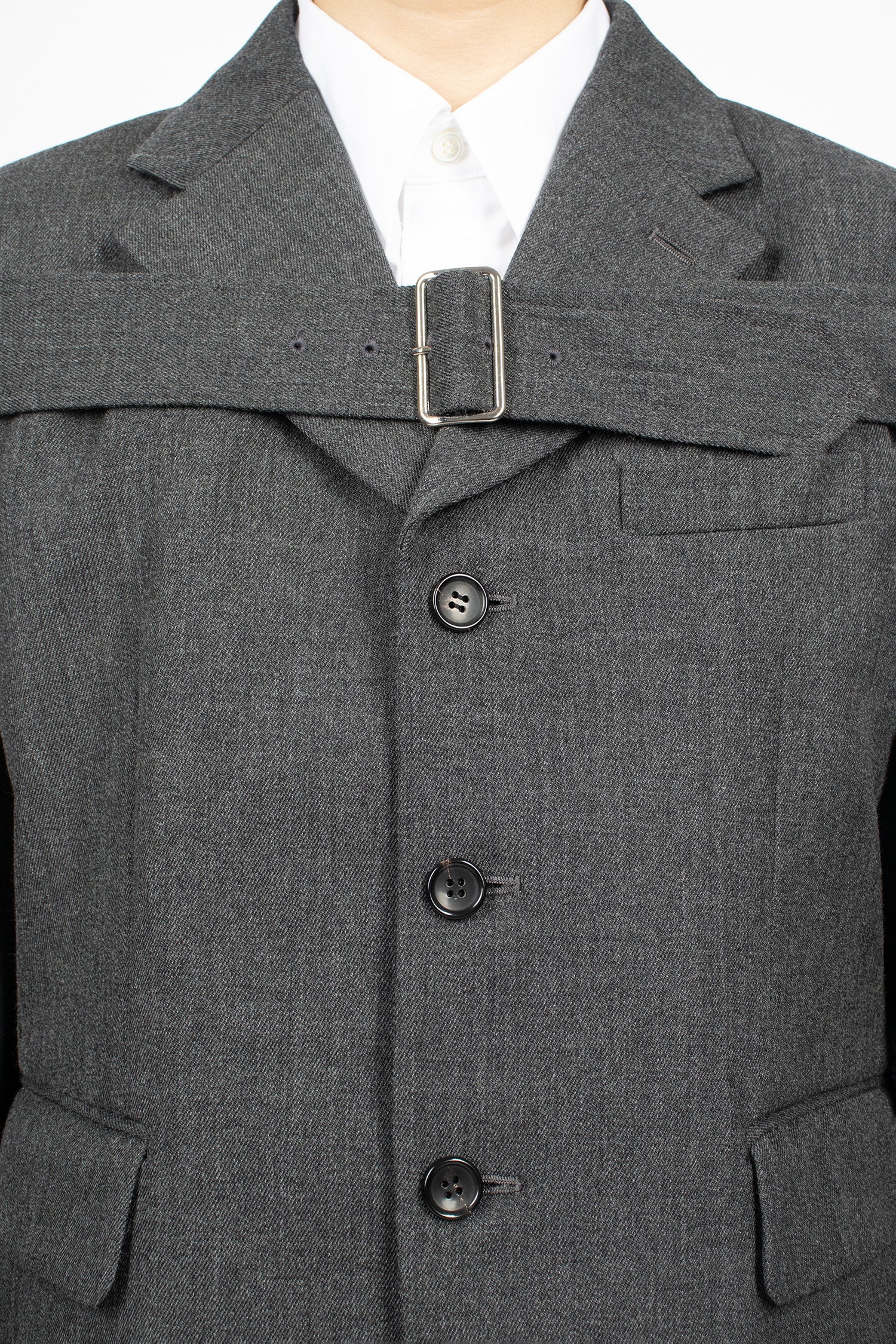 Buckle Blazer Jacket Medium Grey