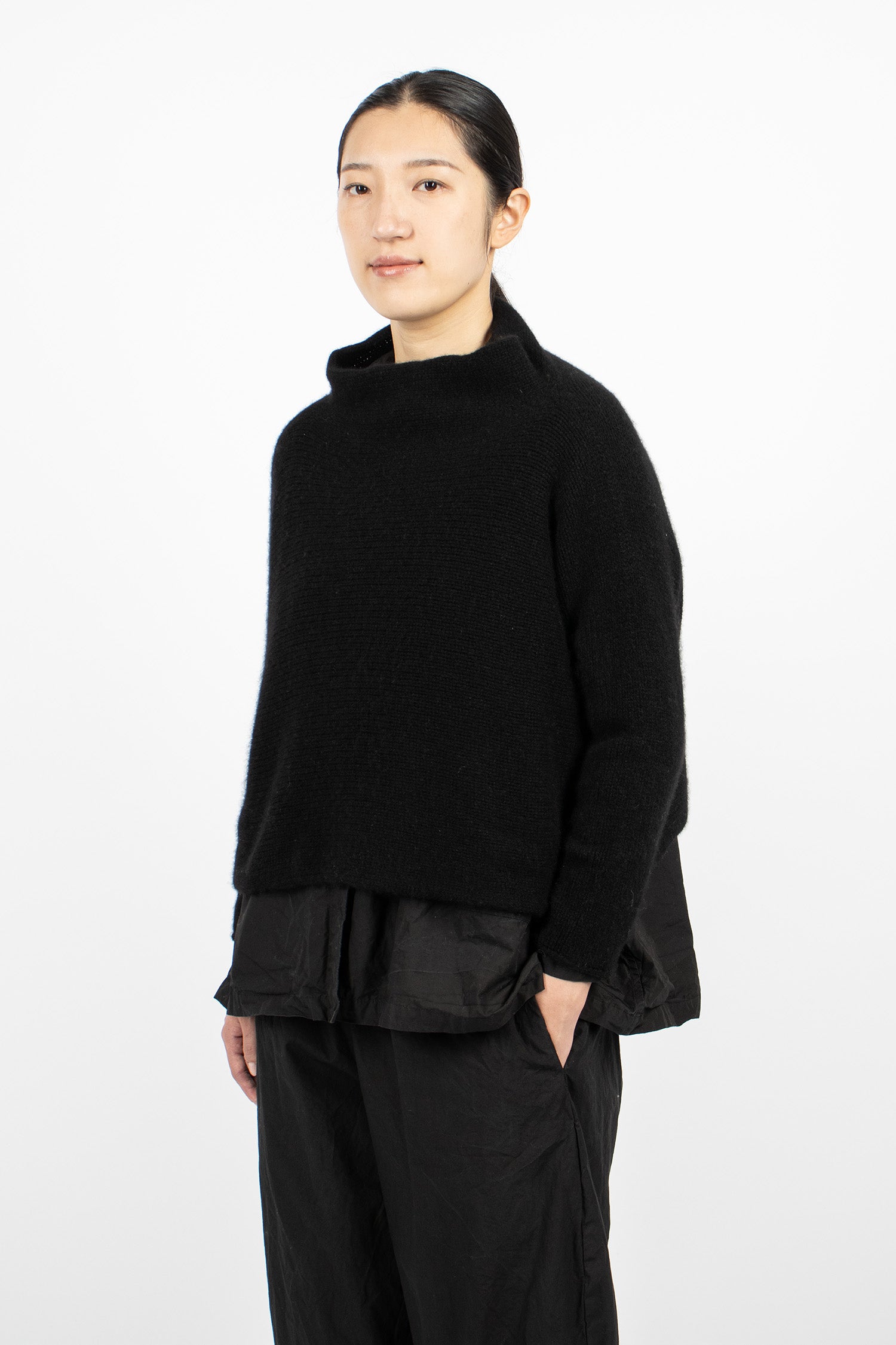Hazel Cashmere Jumper Black Coarsehair