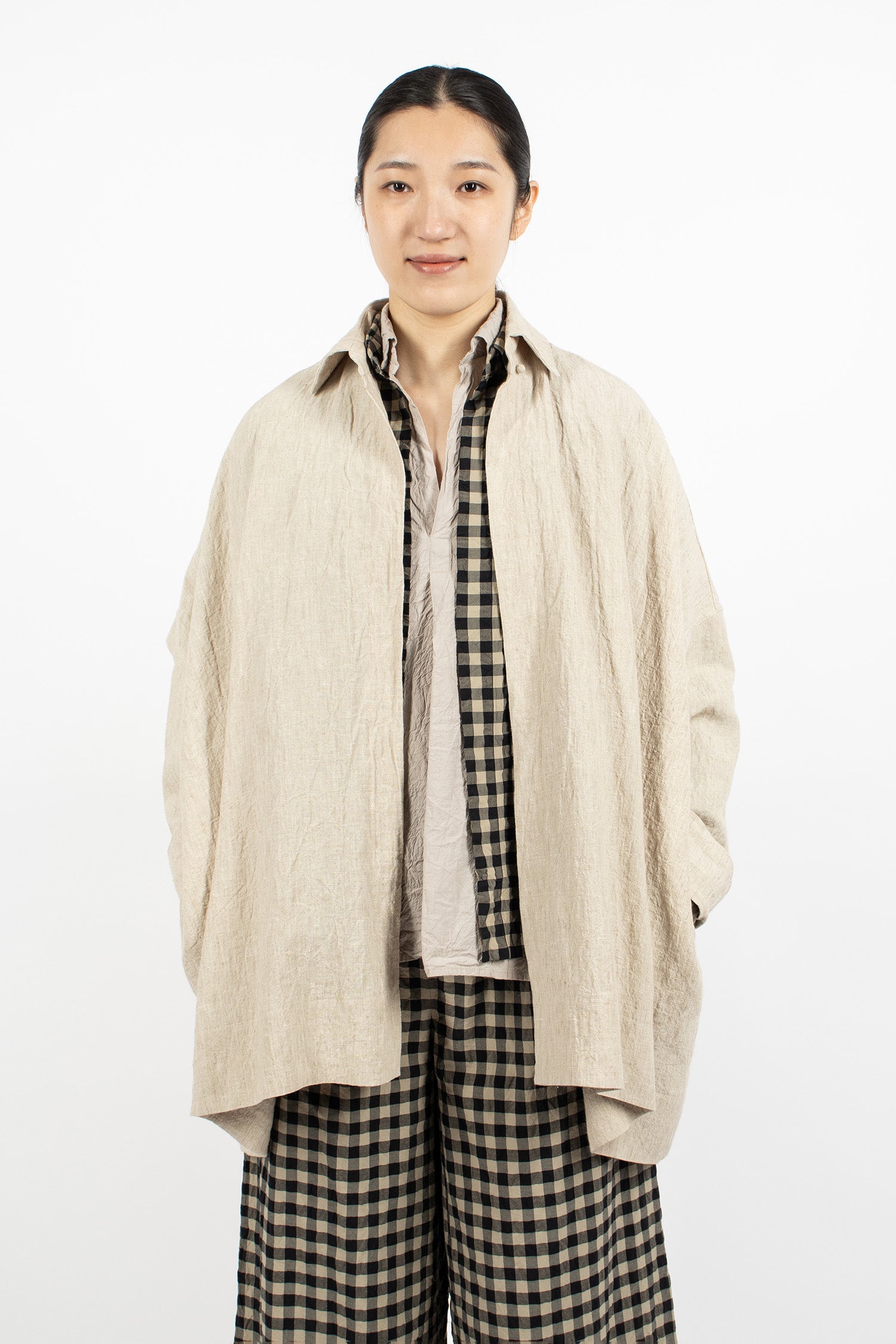 Oversized Linen Jacket Natural