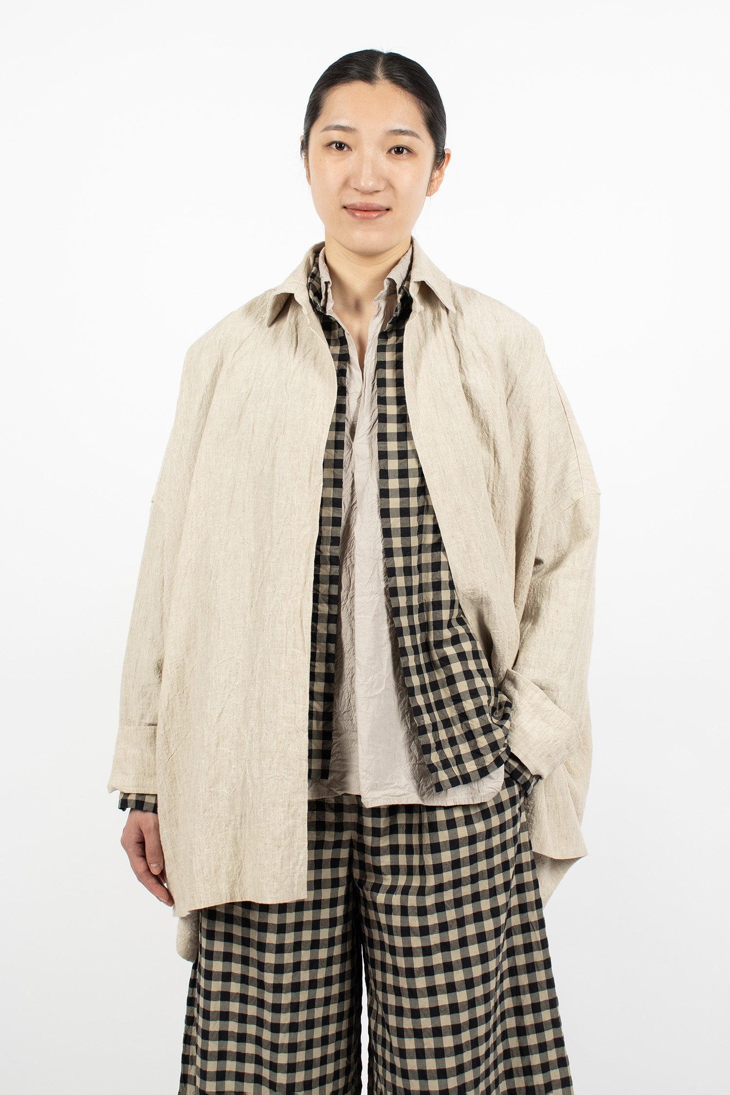 Oversized Linen Jacket Natural