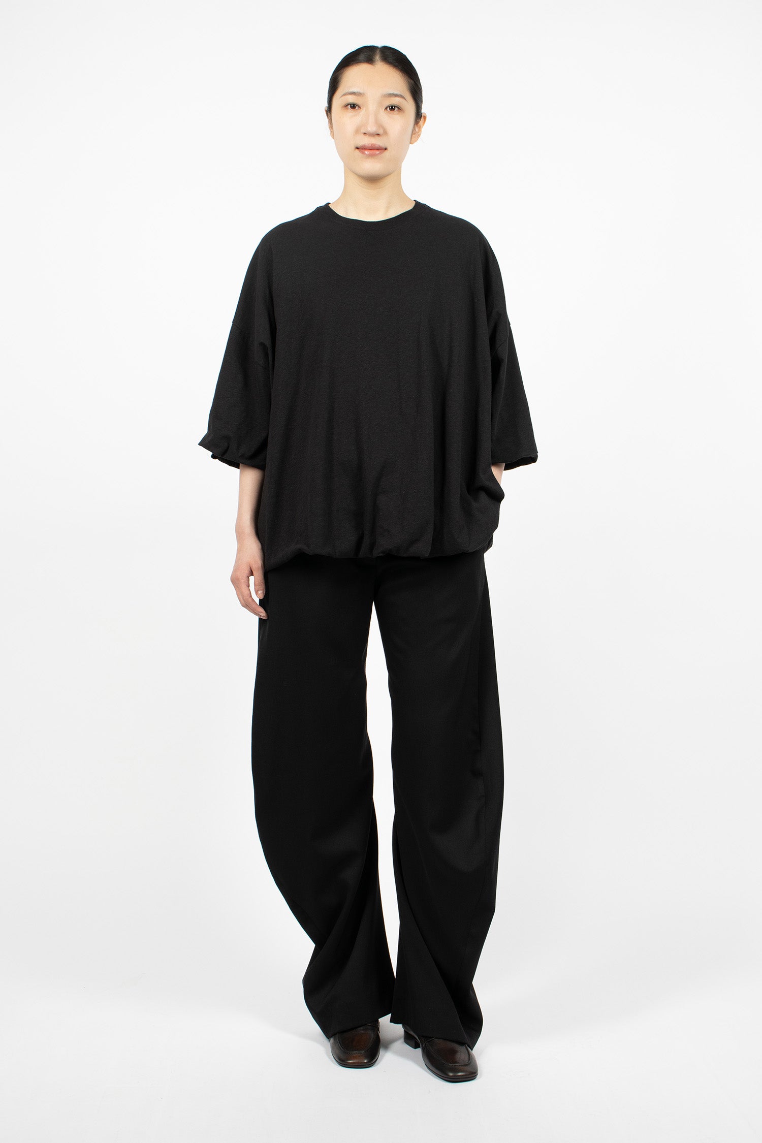 Gathered Logo T-Shirt Black
