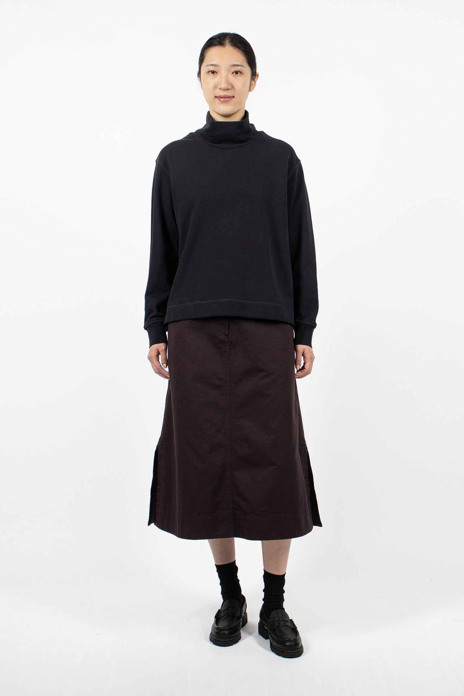 Side Vent Skirt Cocoa