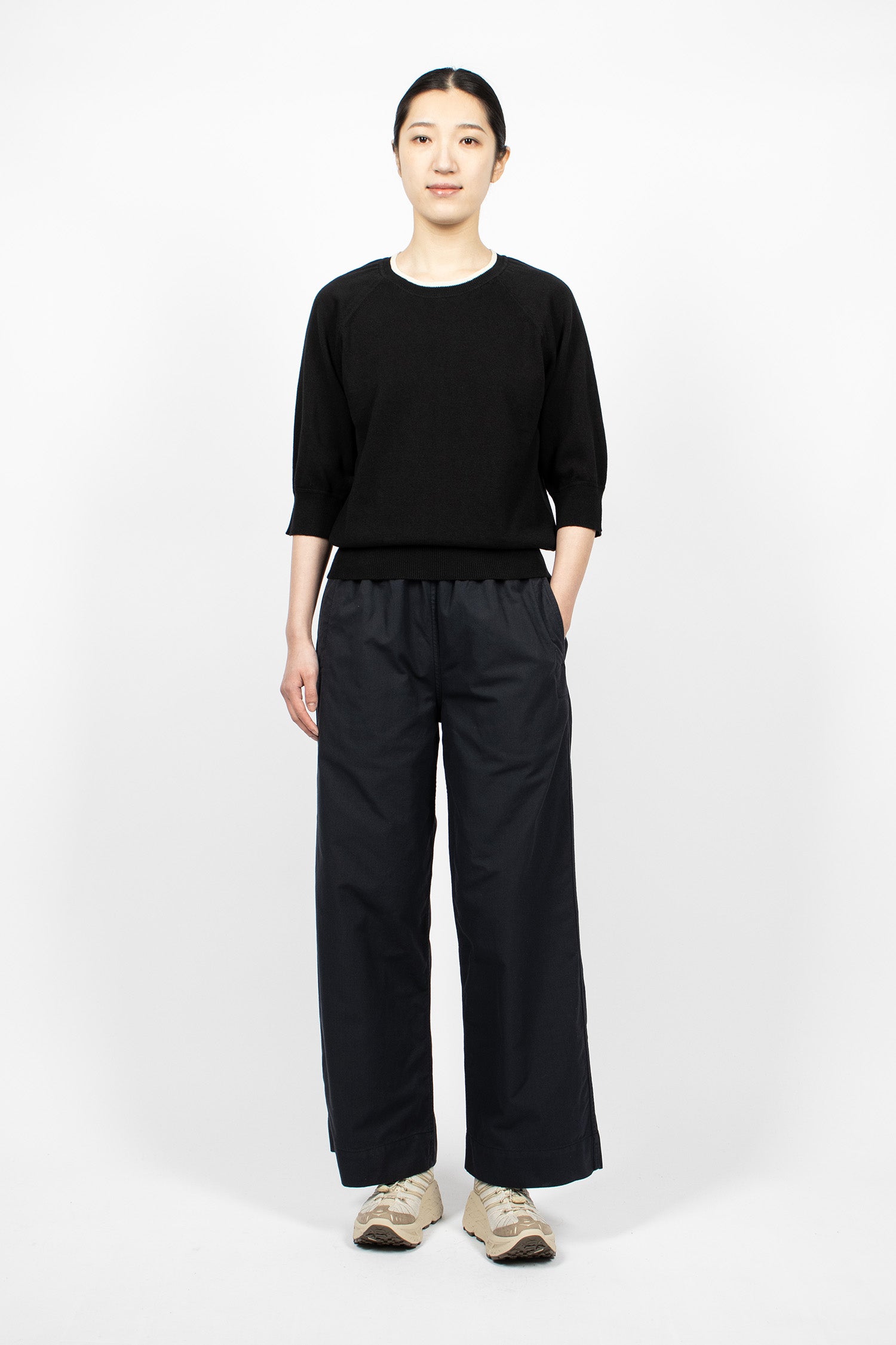 Tipped Crew Neck T-Shirt Black