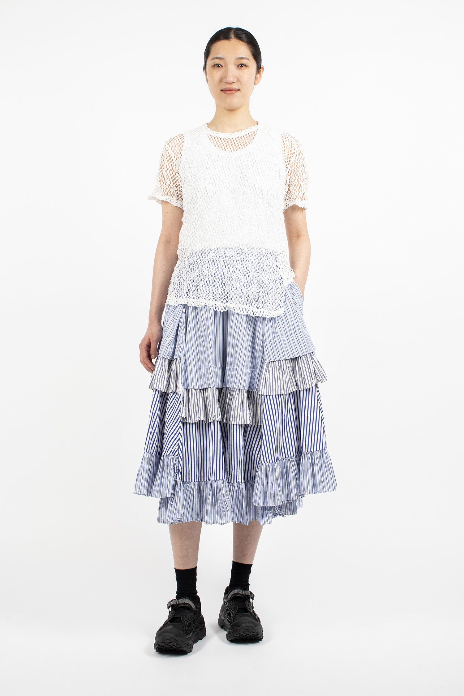Hollowed-Out T-Shirt White