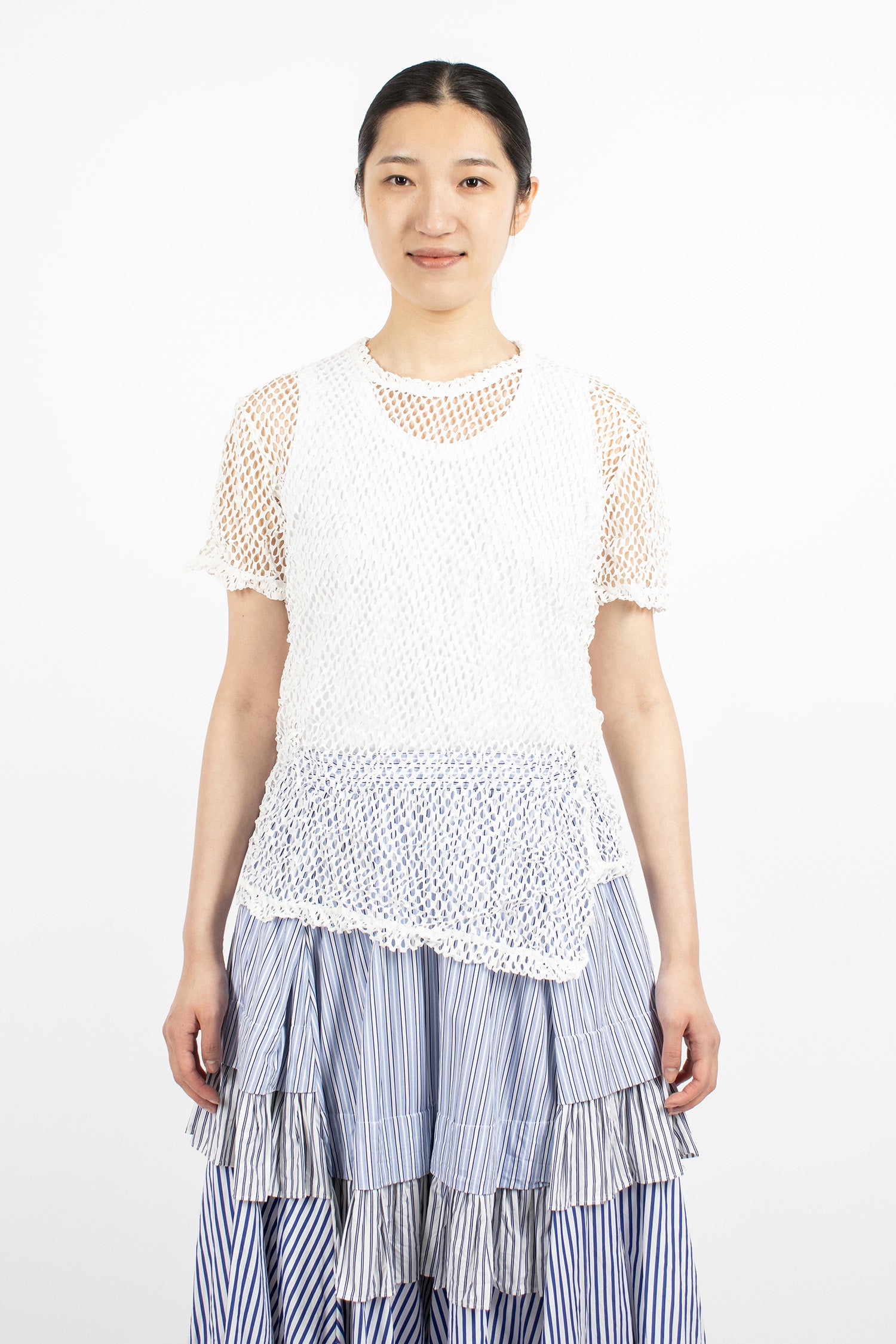 Hollowed-Out T-Shirt White