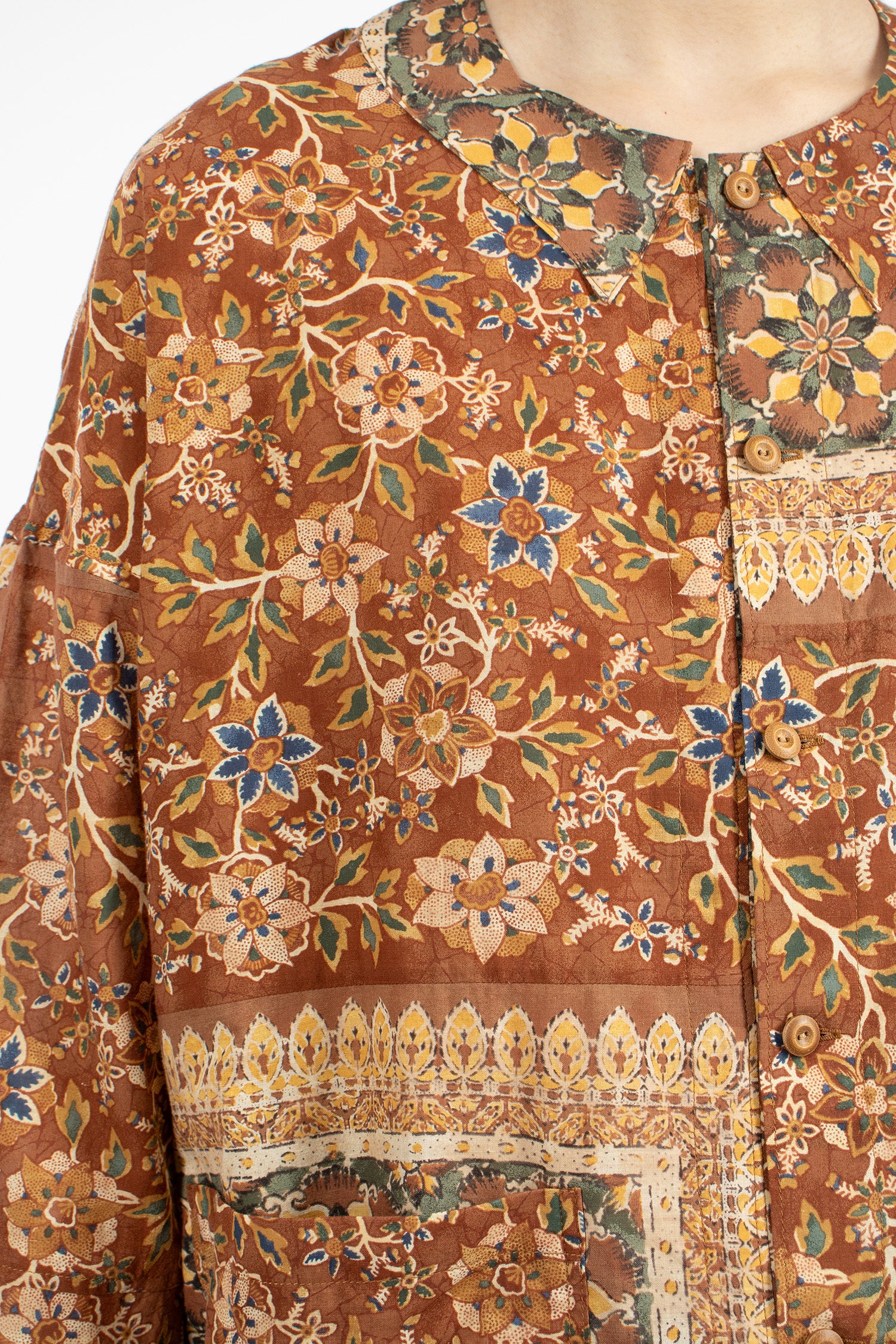 Augustine Tunic Brown Khadi Bandana