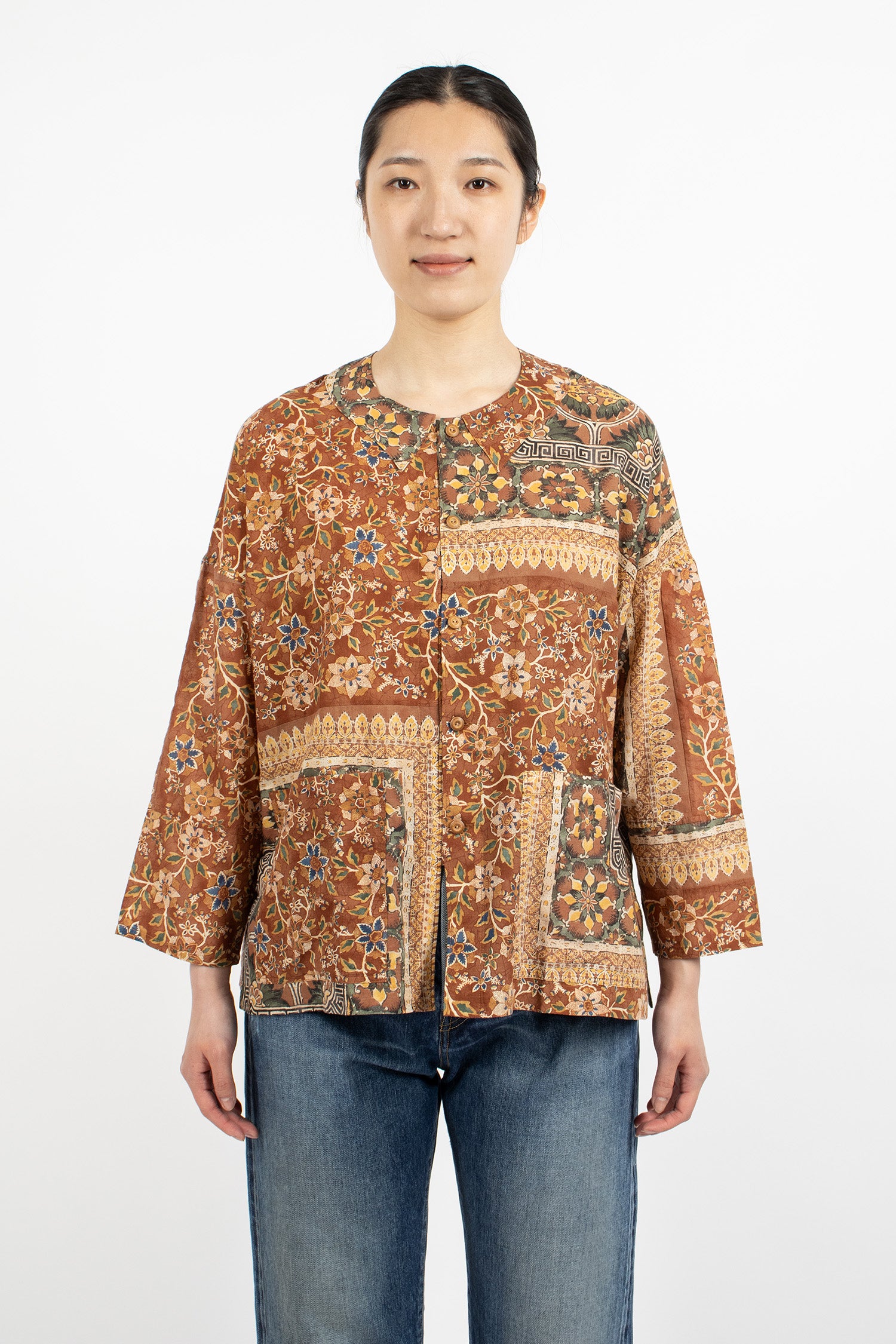 Augustine Tunic Brown Khadi Bandana