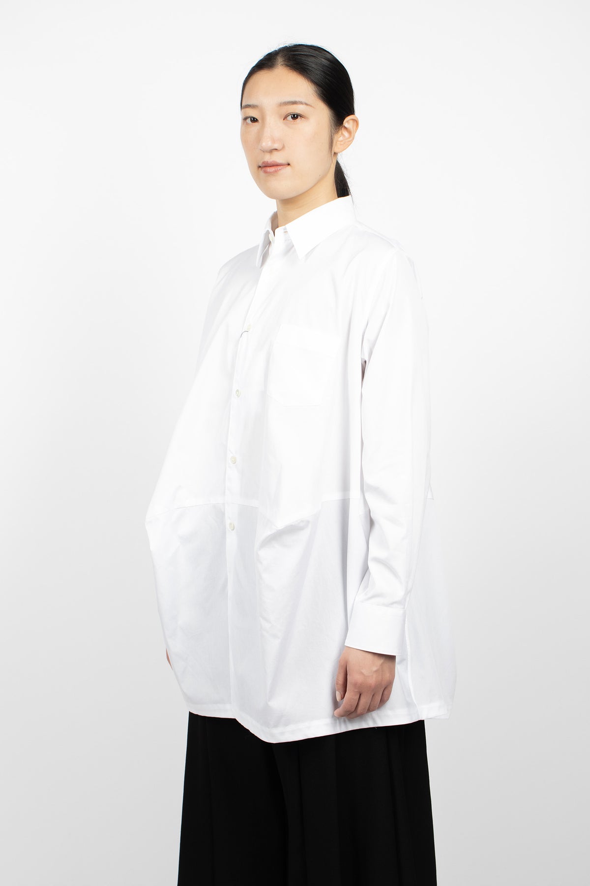 Balloon Long Shirt White