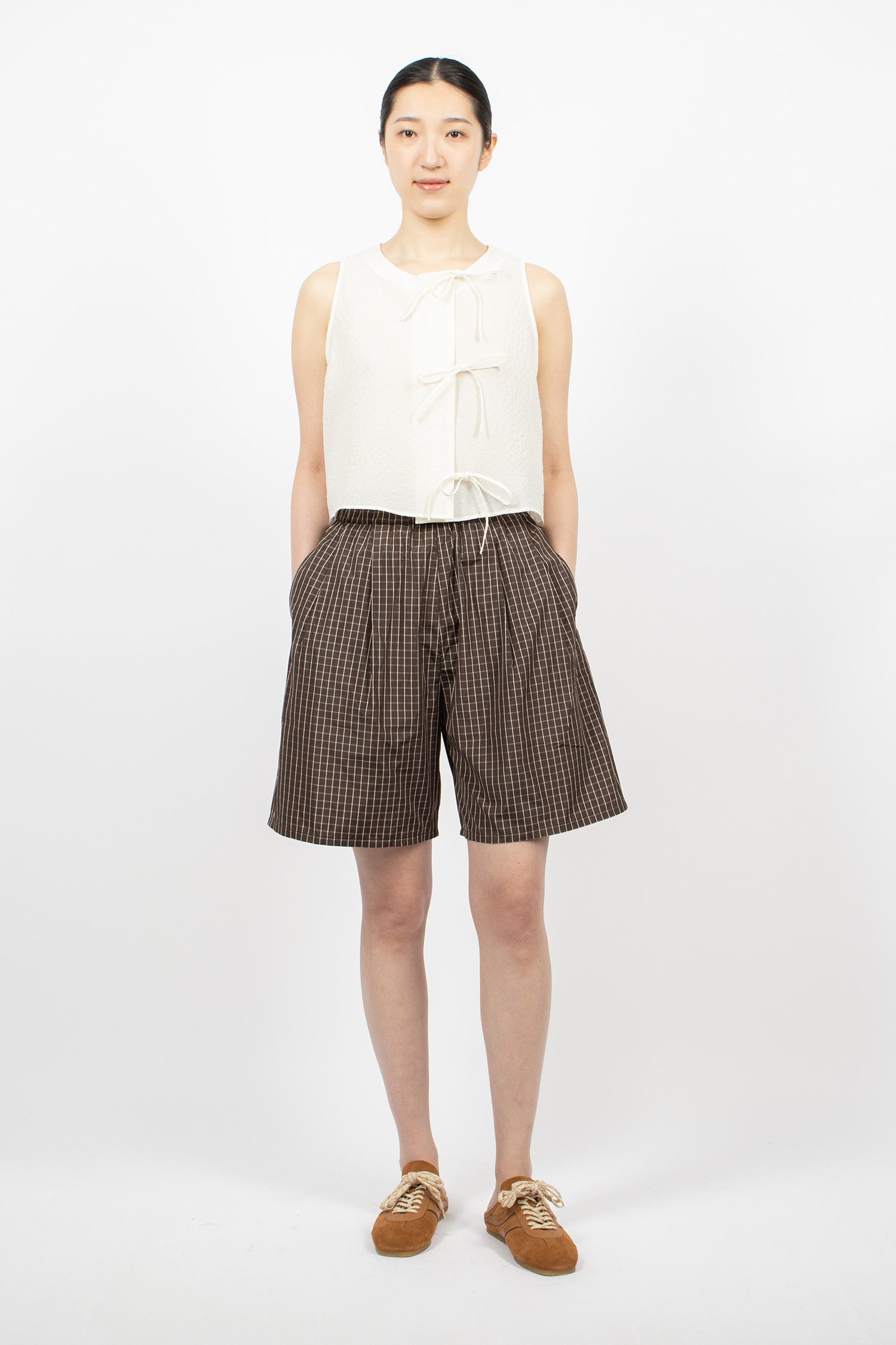 Lucy Shorts Brown Check
