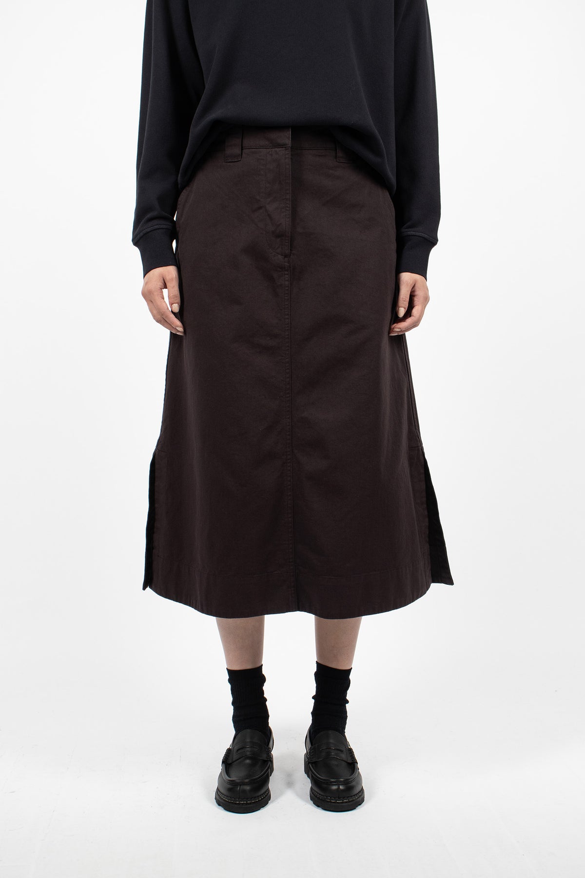 Side Vent Skirt Cocoa