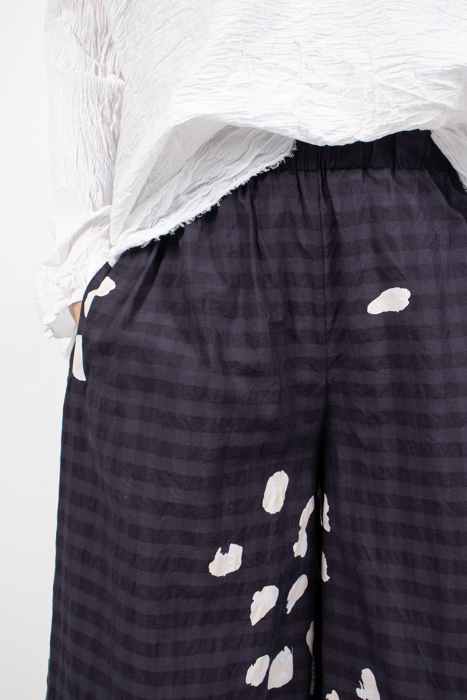 Wide Pyjama Trousers Corallo Drawing