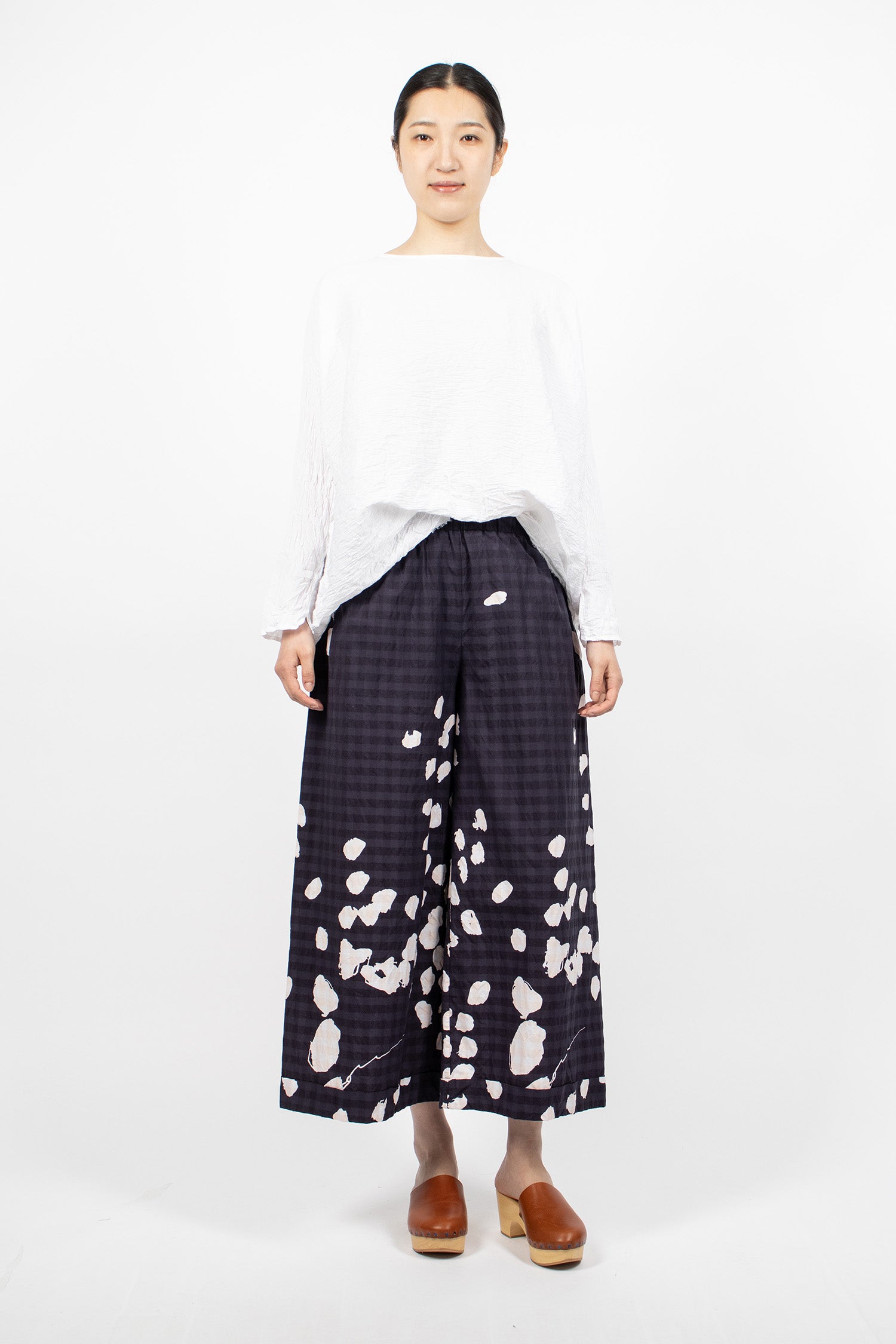 Wide Pyjama Trousers Corallo Drawing