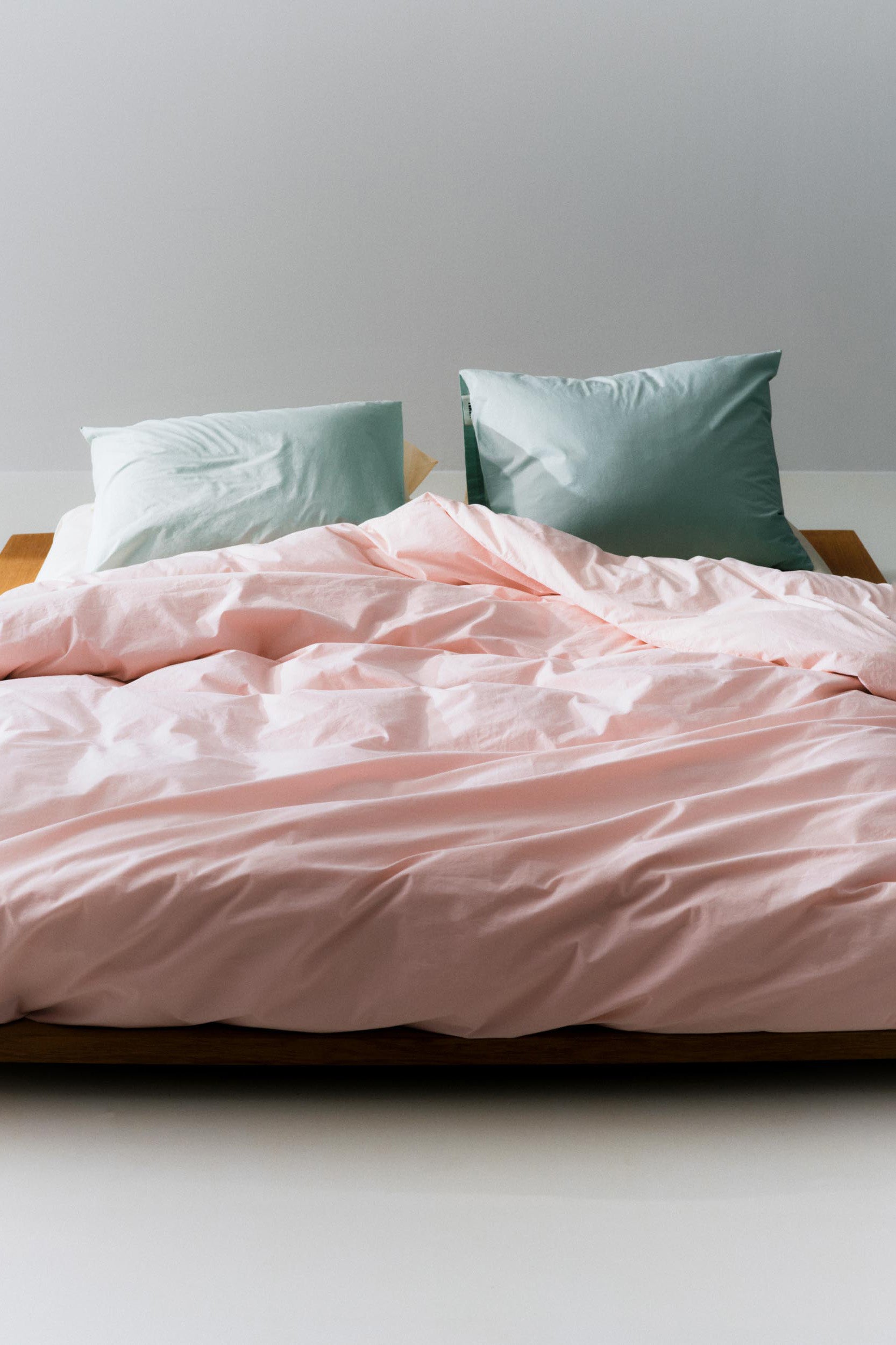 Percale King Duvet Cover Petal Pink