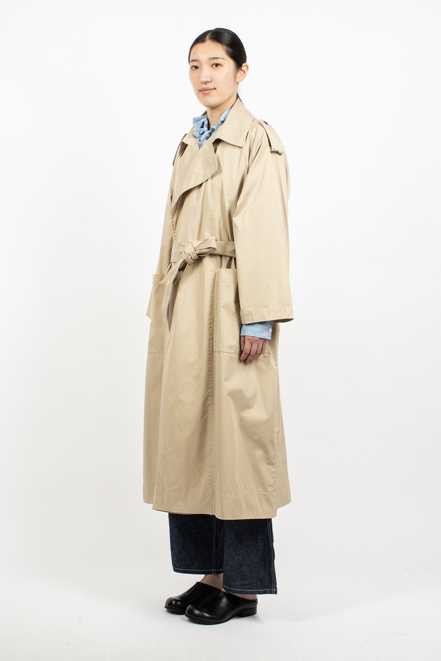 Trench Robe Maxi Coat Sand
