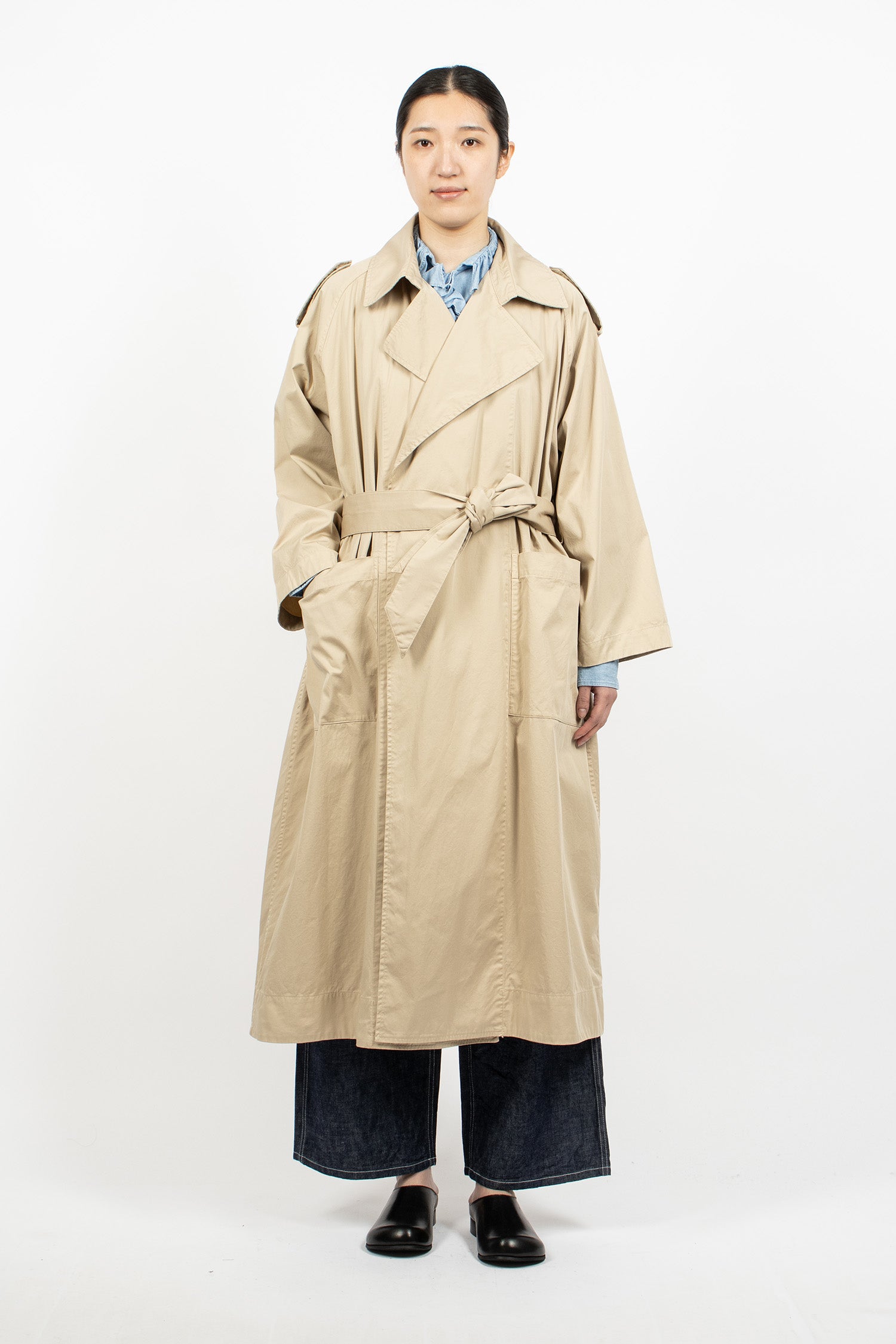 Trench Robe Maxi Coat Sand